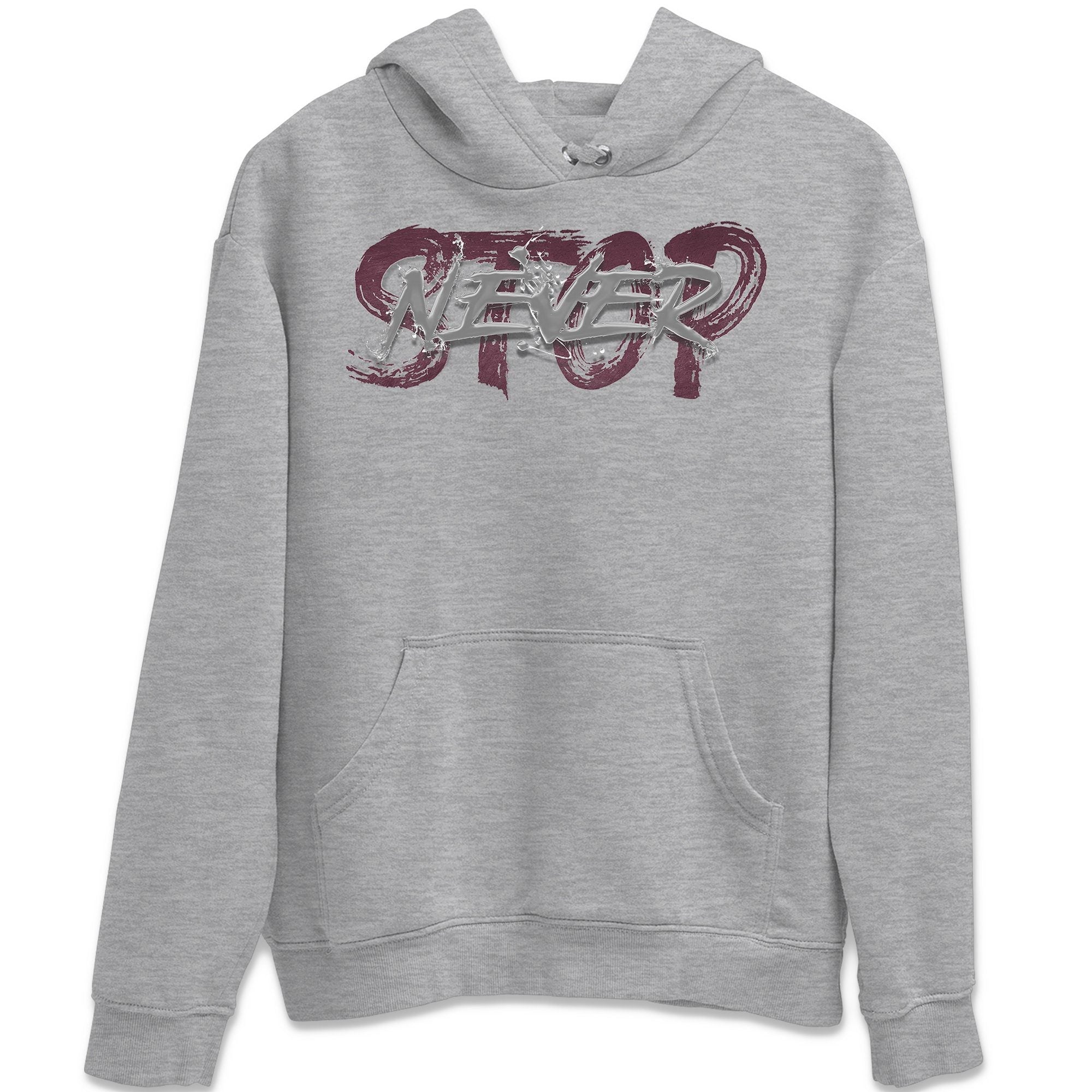 Jordan 1 Bordeaux Sneaker Matching T-Shirt Never Stop Sneaker Tees Jordan 1 Bordeaux Sneaker Release Tees Crew Neck Tees