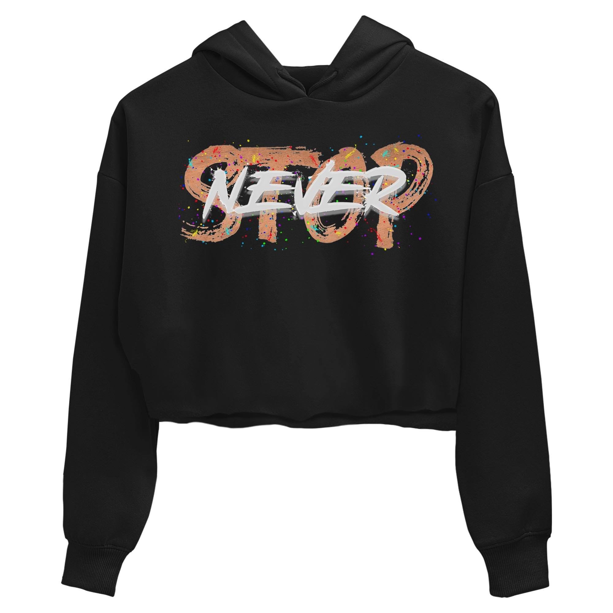 Jordan 1 Brushstroke Sneaker Matching T-Shirt Never Stop Sneaker Tees Jordan 1 Brushstroke Sneaker Release Tees Women's Shirts