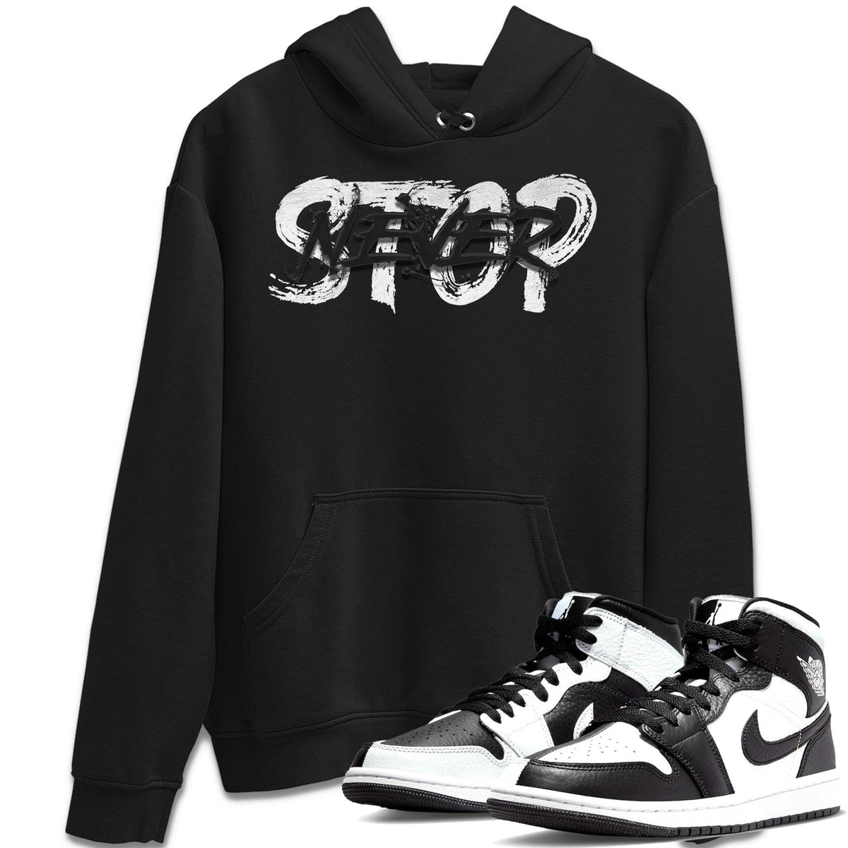 Jordan 1 Homage Sneaker Matching T-Shirt Never Stop Sneaker Tees Jordan 1 Homage Sneaker Release Tees Crew Neck Tees