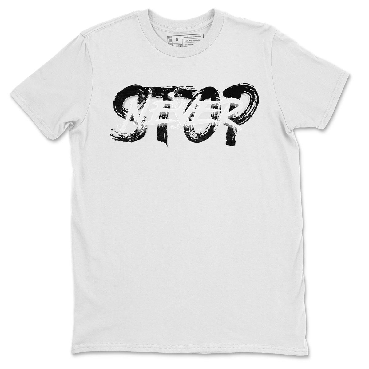 Jordan 1 Homage Sneaker Matching T-Shirt Never Stop Sneaker Tees Jordan 1 Homage Sneaker Release Tees Crew Neck Tees
