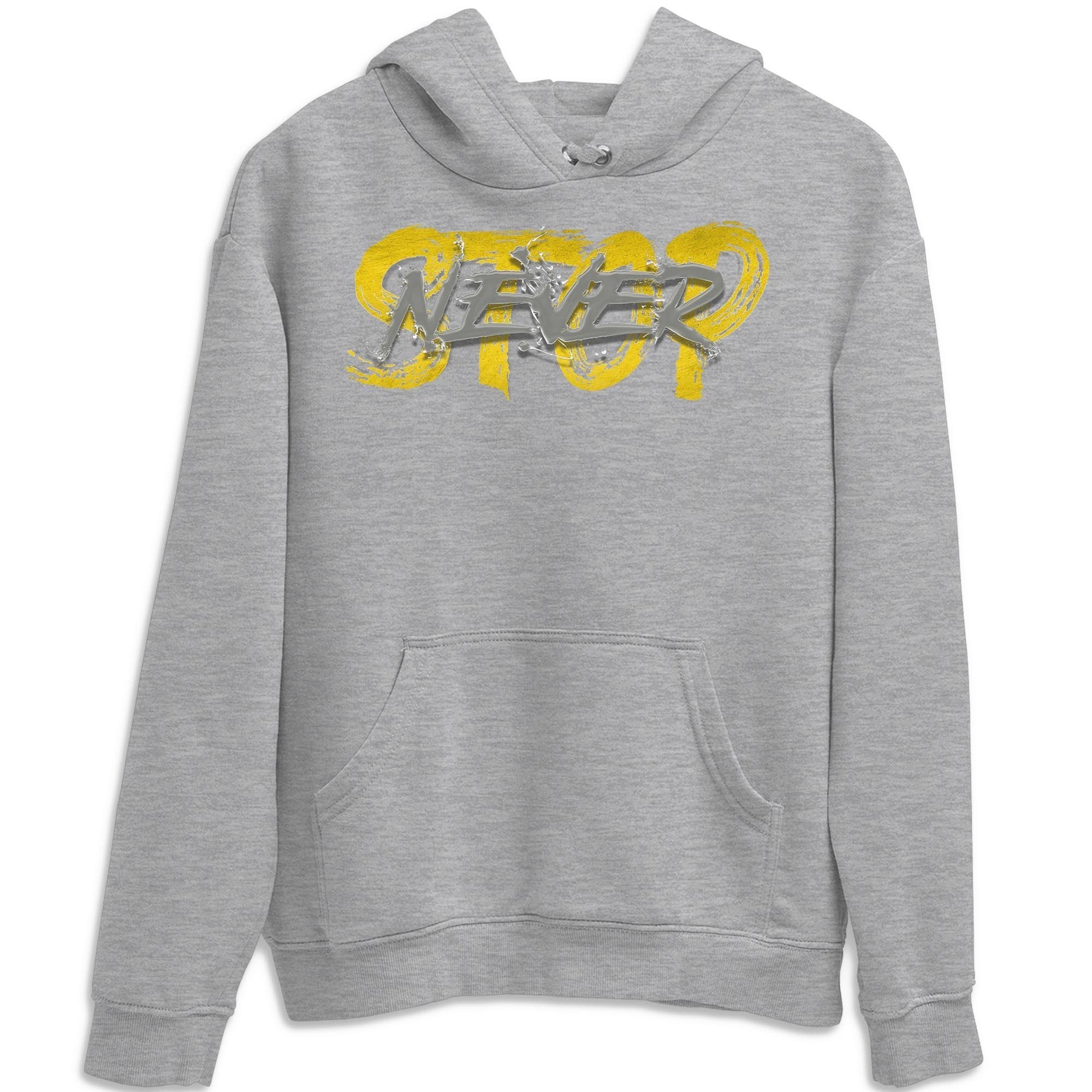 Jordan 4 Lightning Shirt To Match Jordans Never Stop Sneaker Tees Jordan 4 Lightning Drip Gear Zone Sneaker Matching Clothing Unisex Shirts