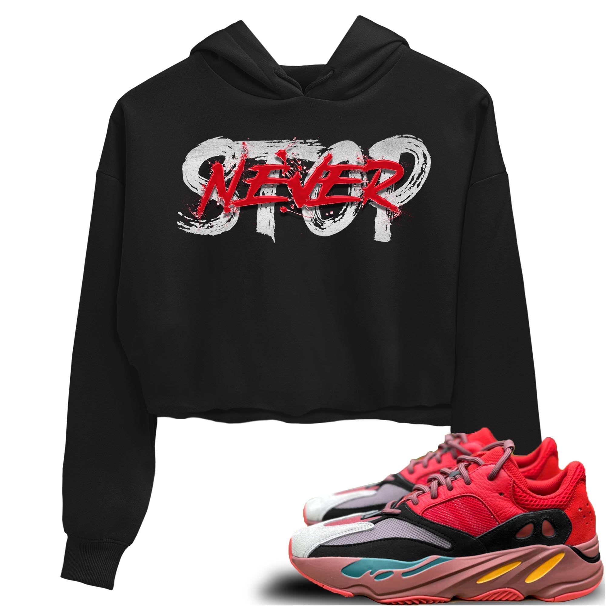 Yeezy 700 Hi-Res Red Shirt To Match Jordans Never Stop Sneaker Tees Yeezy 700 Hi-Res Red Drip Gear Zone Sneaker Matching Clothing Women's Shirts
