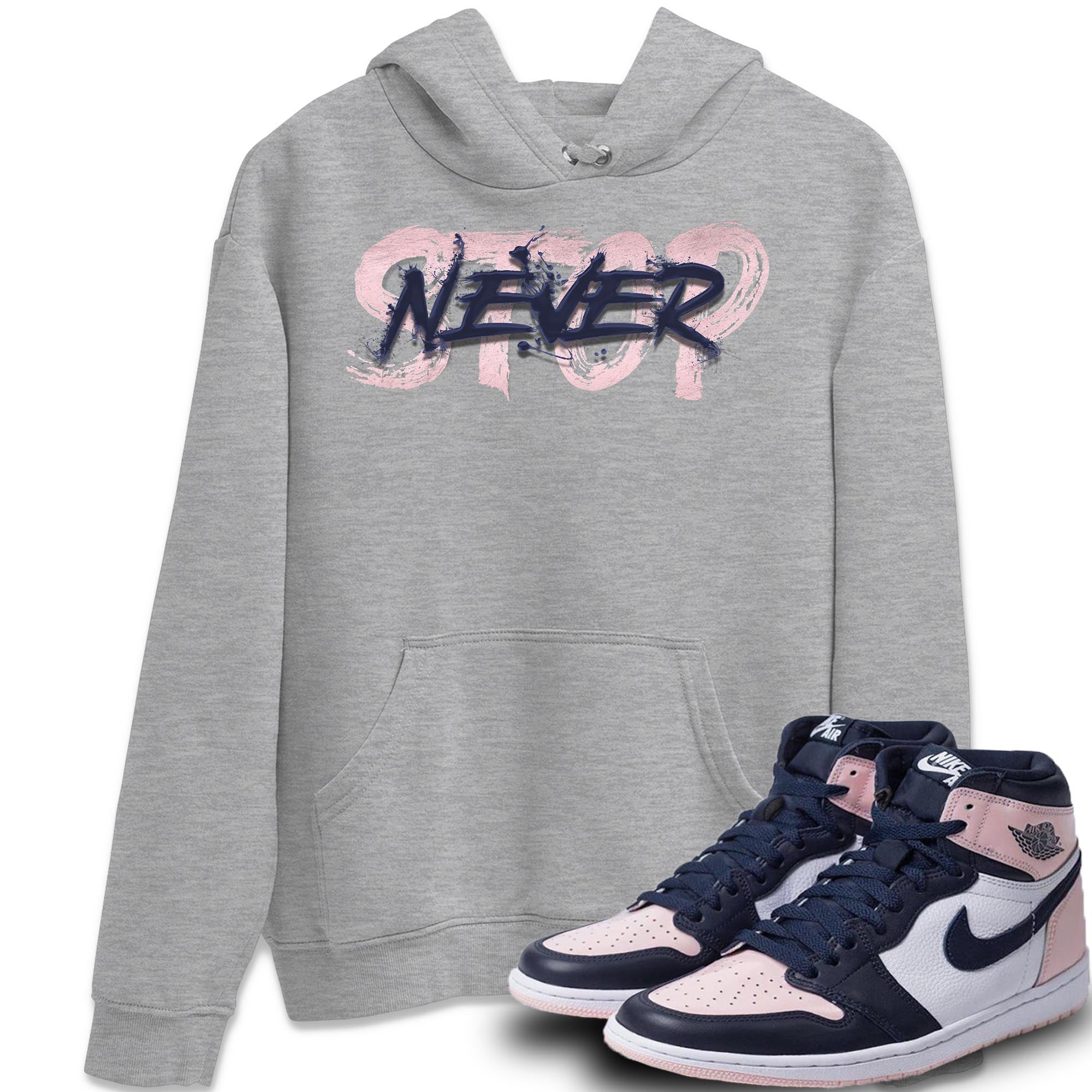 Jordan 1 Atmosphere Sneaker Match Tees Never Stop Sneaker Tees Jordan 1 Atmosphere Jordan to match sneaker T-Shirt Crew Neck Shirts