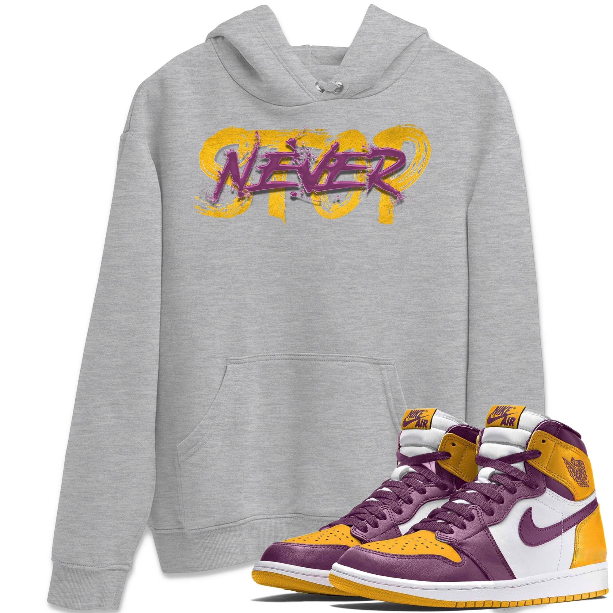 Jordan 1 Brotherhood Sneaker Matching T-Shirt Never Stop Sneaker Tees Jordan 1 Brotherhood Sneaker Release Tees Crew Neck Tees