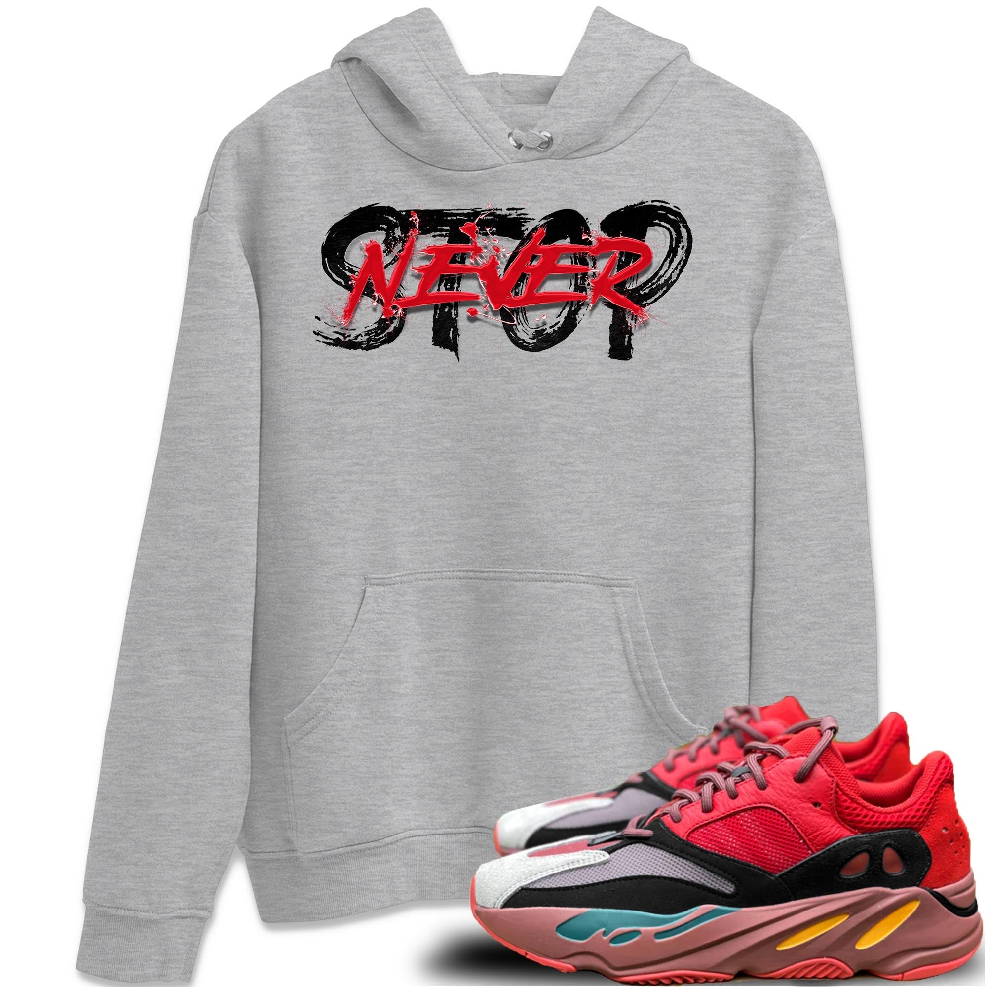Yeezy 700 Hi-Res Red Shirt To Match Jordans Never Stop Sneaker Tees Yeezy 700 Hi-Res Red Drip Gear Zone Sneaker Matching Clothing Unisex Shirts