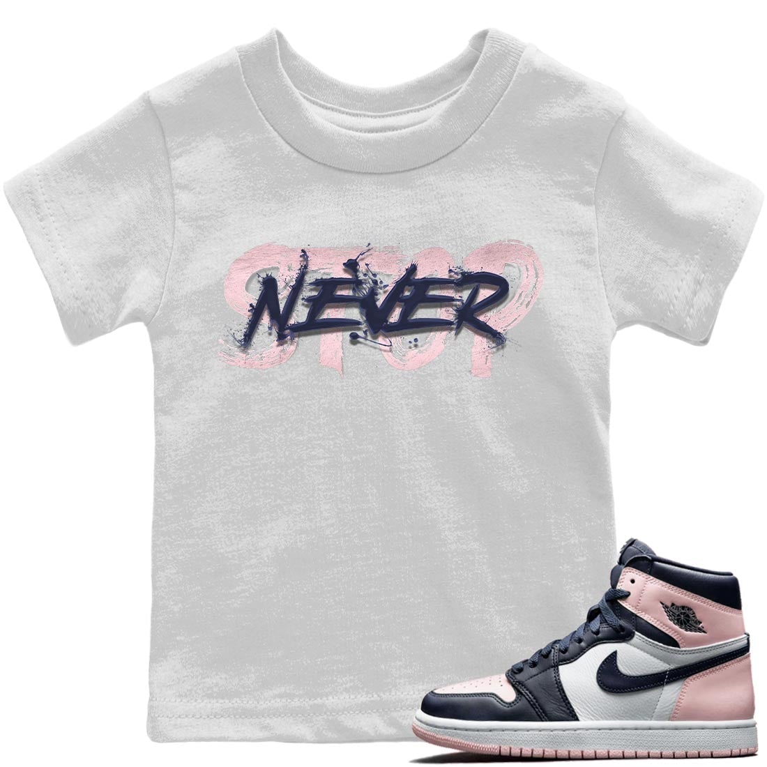 Jordan 1 Atmosphere Sneaker Match Tees Never Stop Sneaker Tees Jordan 1 Atmosphere Jordan to match sneaker T-Shirt Kids Shirts