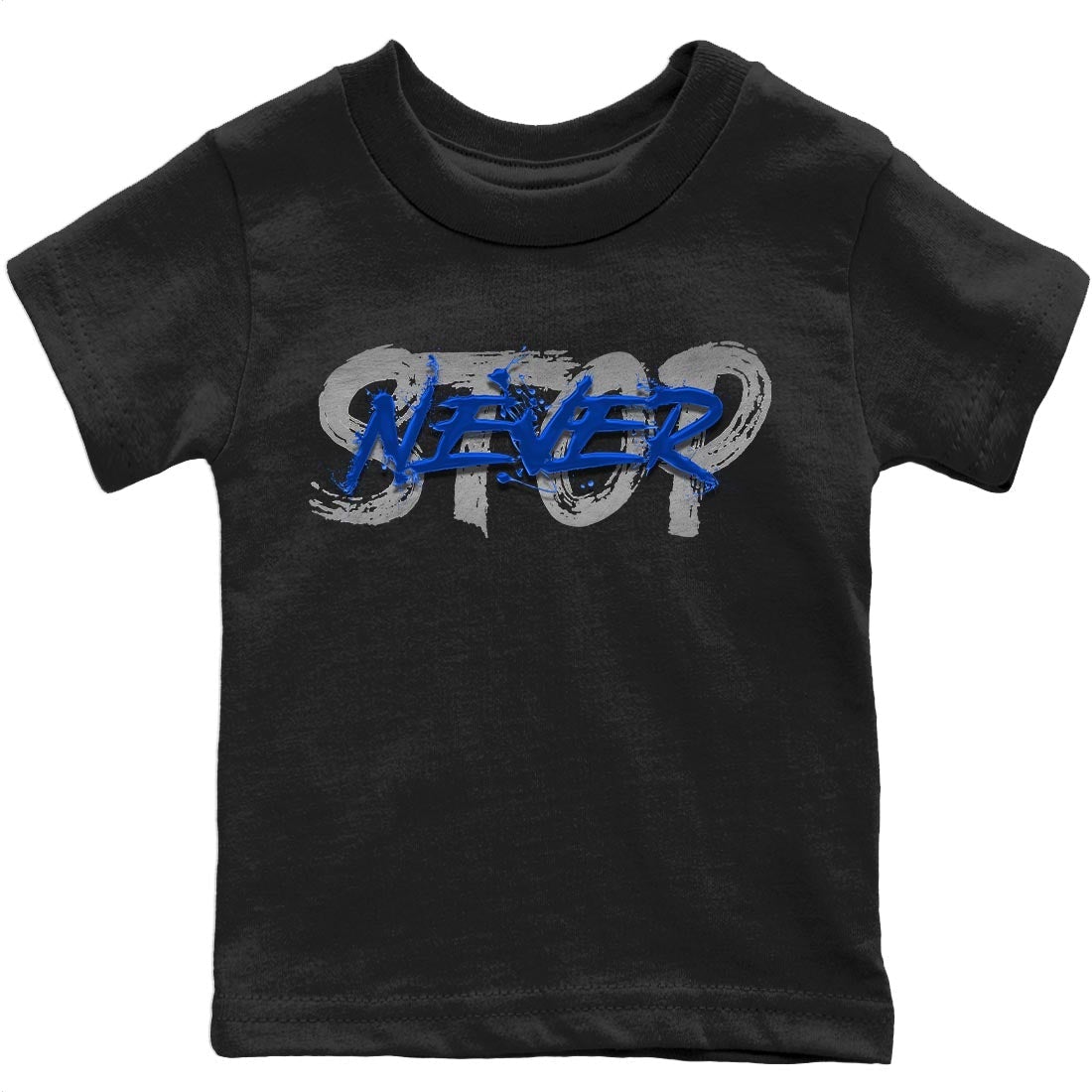 Jordan 5 Racer Blue Sneaker Matching T-Shirt Never Stop Sneaker Tees Jordan 5 Racer Blue Sneaker Release Tees Kids Shirts