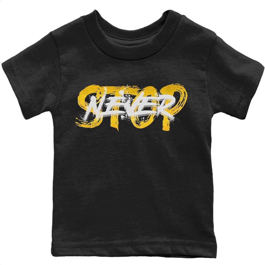 Dunk Championship Goldenrod Sneaker Match Tees Never Stop Sneaker Tees Dunk Championship Goldenrod Jordan to match sneaker T-Shirt Kids Shirts