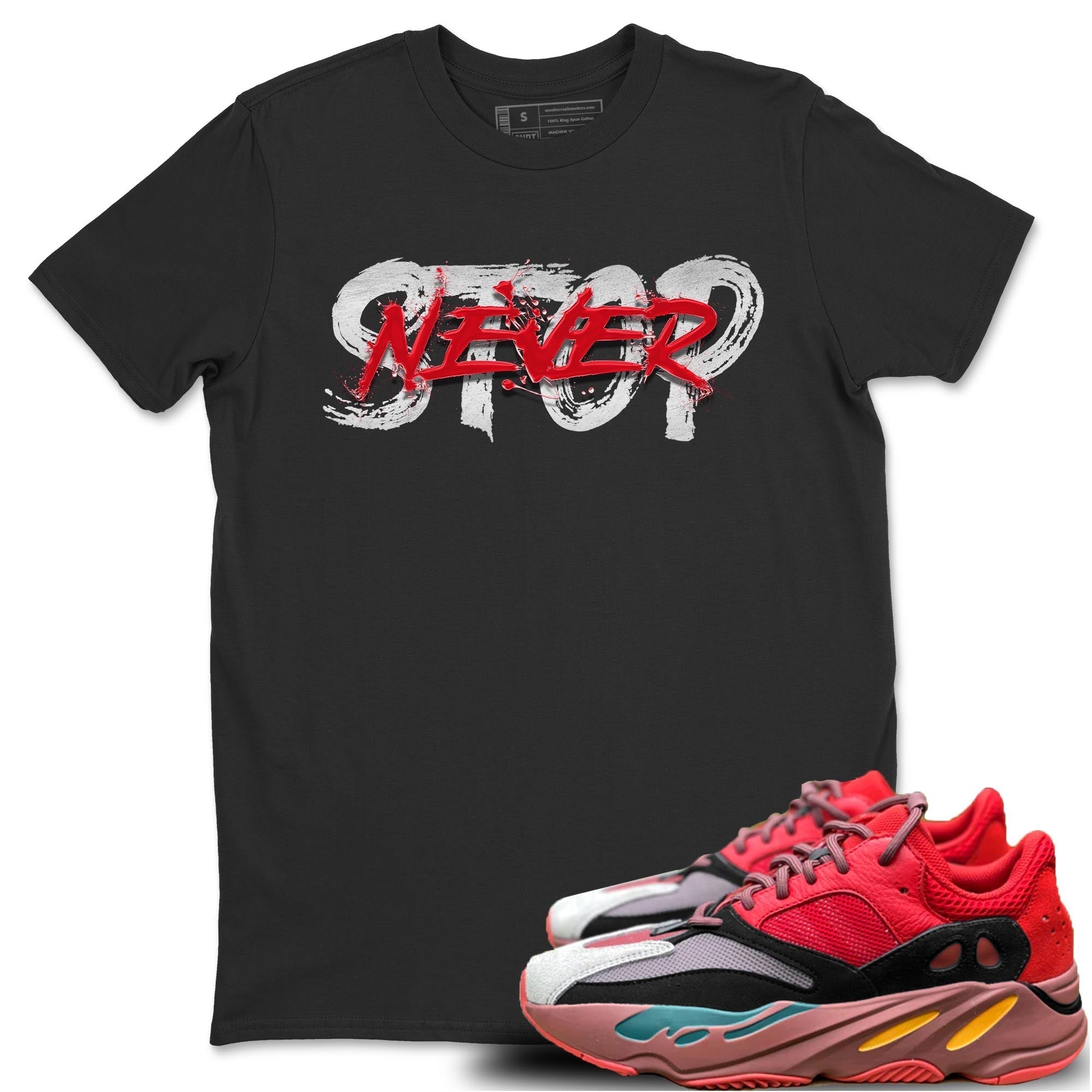 Yeezy 700 Hi-Res Red Shirt To Match Jordans Never Stop Sneaker Tees Yeezy 700 Hi-Res Red Drip Gear Zone Sneaker Matching Clothing Unisex Shirts