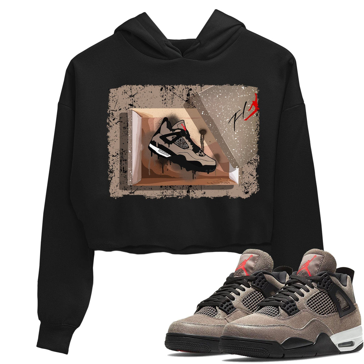 Jordan 4 Taupe Haze Sneaker Matching T-Shirt New Kicks Sneaker Tees Jordan 4 Taupe Haze Sneaker Release Tees Women's Shirts