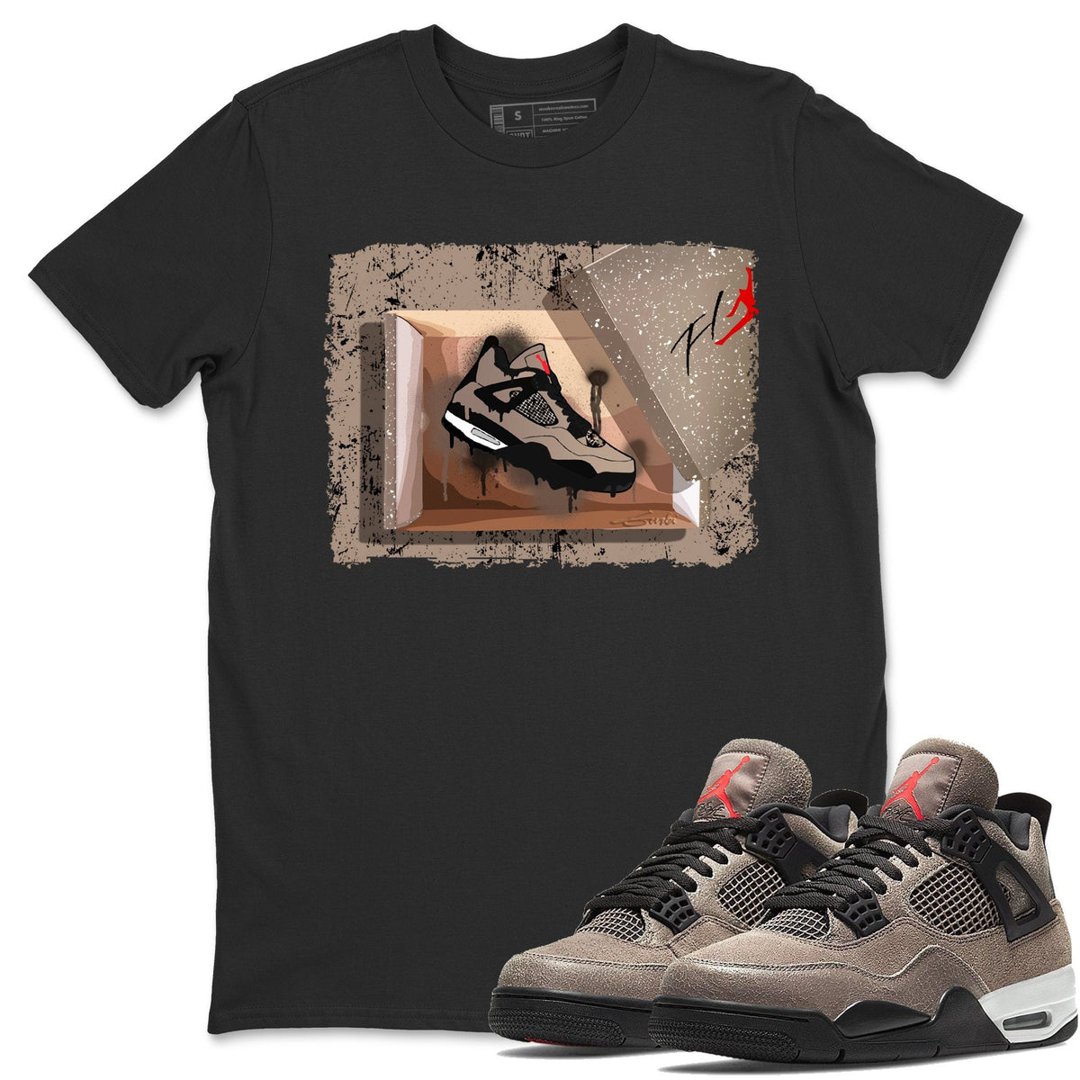 Jordan 4 Taupe Haze Shirt To Match Jordans New Kicks Sneaker Tees Jordan 4 Taupe Haze Drip Gear Zone Sneaker Matching Clothing Unisex Shirts