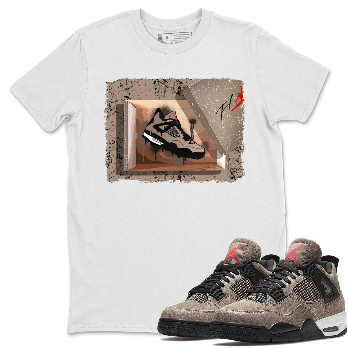 Jordan 4 Taupe Haze Shirt To Match Jordans New Kicks Sneaker Tees Jordan 4 Taupe Haze Drip Gear Zone Sneaker Matching Clothing Unisex Shirts