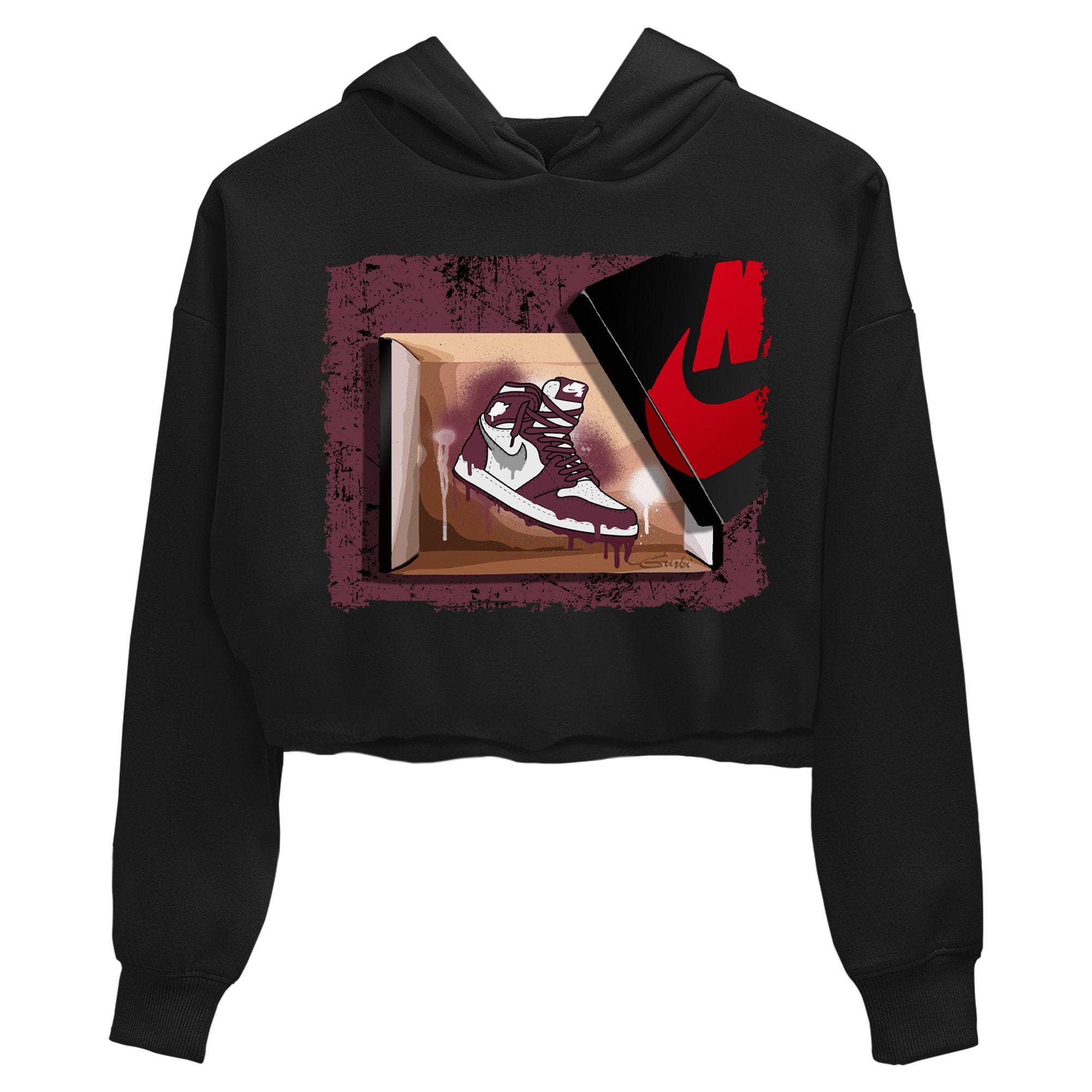 Jordan 1 Bordeaux Sneaker Matching T-Shirt New Kicks Sneaker Tees Jordan 1 Bordeaux Sneaker Release Tees Women's Shirts
