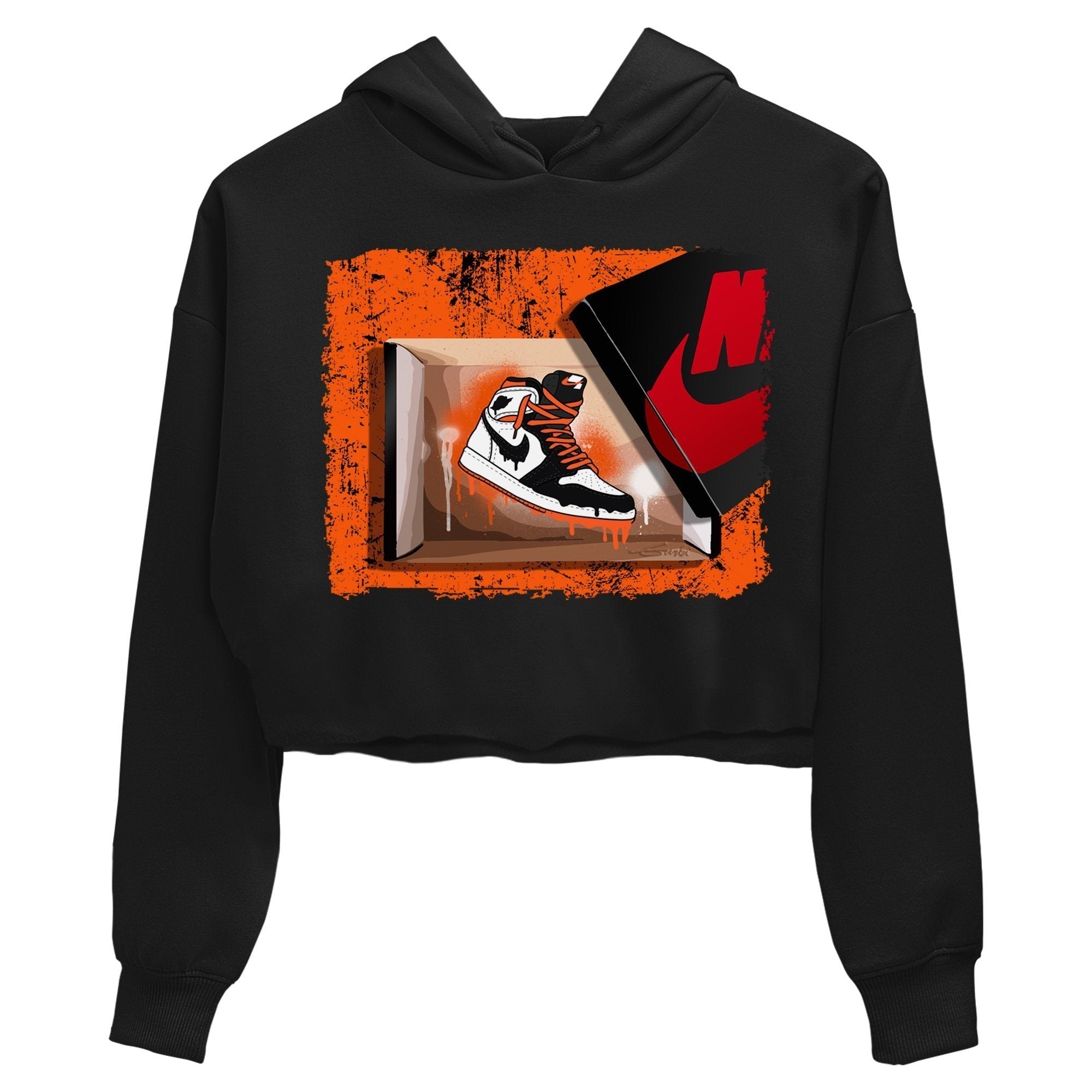 Jordan 1 Electro Orange Sneaker Matching T-Shirt New Kicks Sneaker Tees Jordan 1 Electro Orange Sneaker Release Tees Women's Shirts