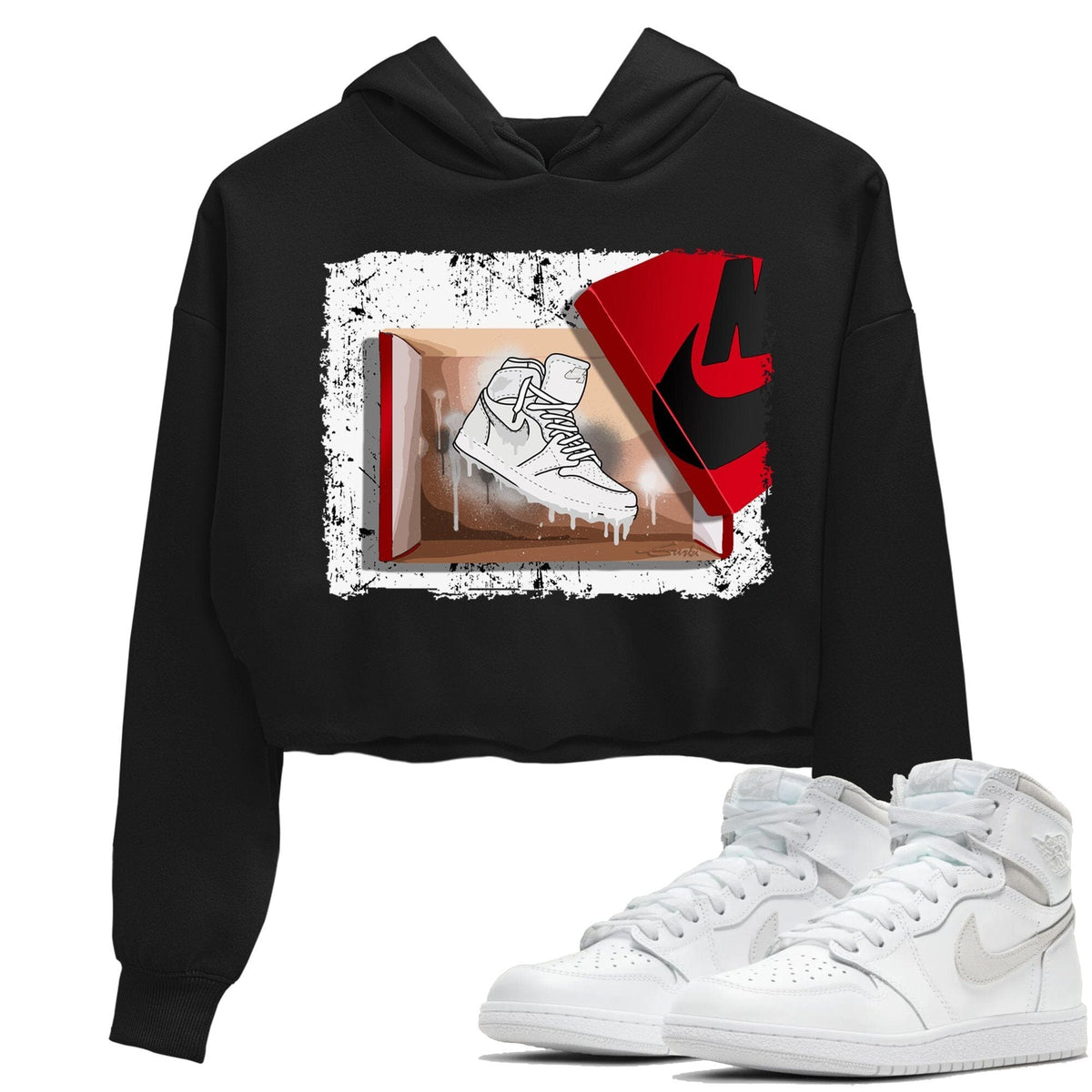 Jordan 1 Neutral Grey Sneaker Matching T-Shirt New Kicks Sneaker Tees Jordan 1 Neutral Grey Sneaker Release Tees Women's Shirts