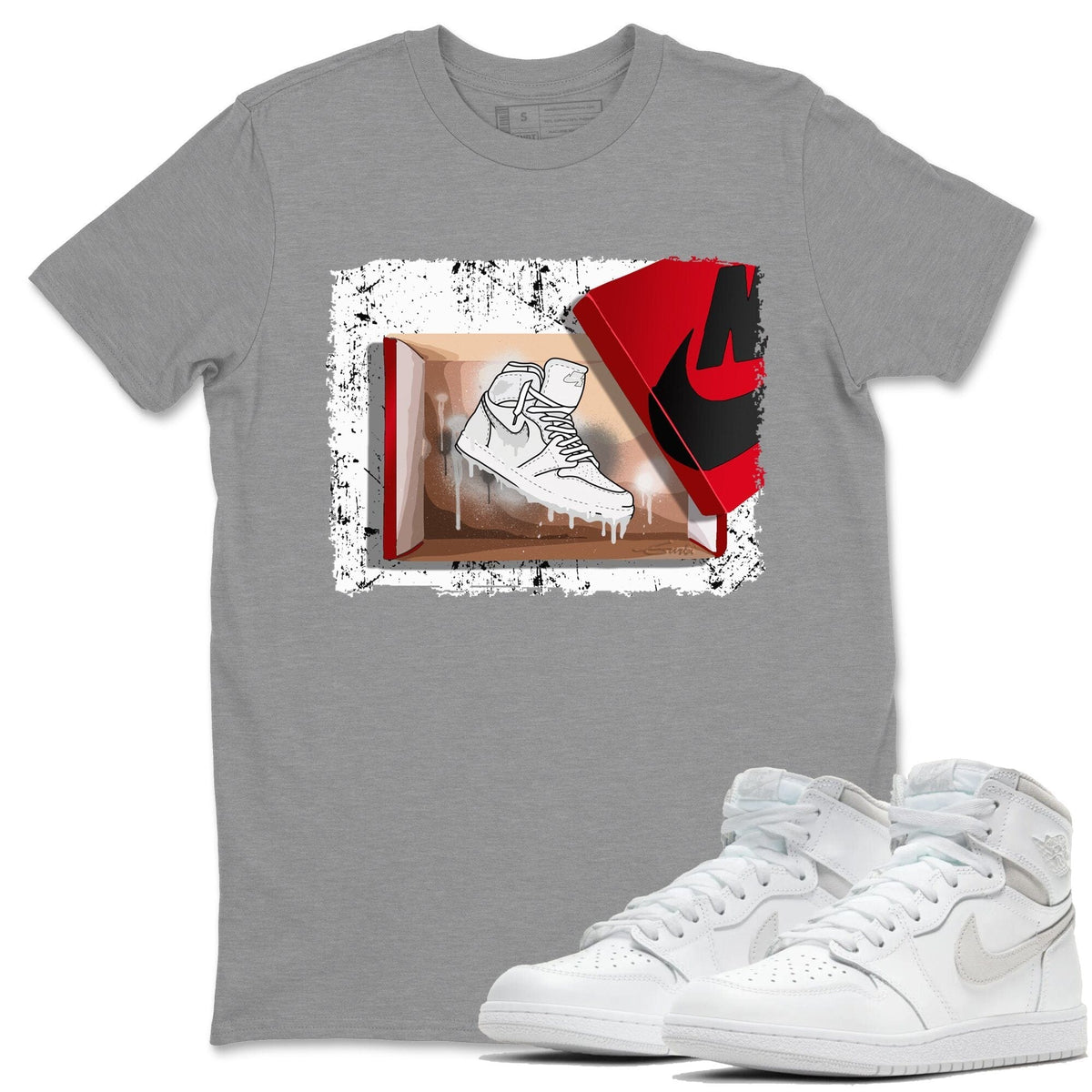 Jordan 1 Neutral Grey Shirt To Match Jordans New Kicks Sneaker Tees Jordan 1 Neutral Grey Drip Gear Zone Sneaker Matching Clothing Unisex Shirts