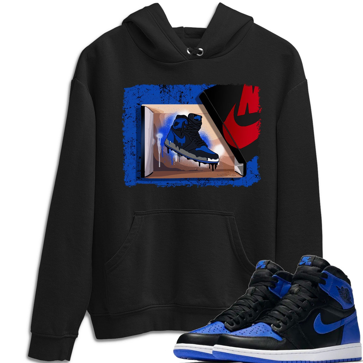 Jordan 1 Royal Black Shirt To Match Jordans New Kicks Sneaker Tees Jordan 1 Royal Black Drip Gear Zone Sneaker Matching Clothing Unisex Shirts