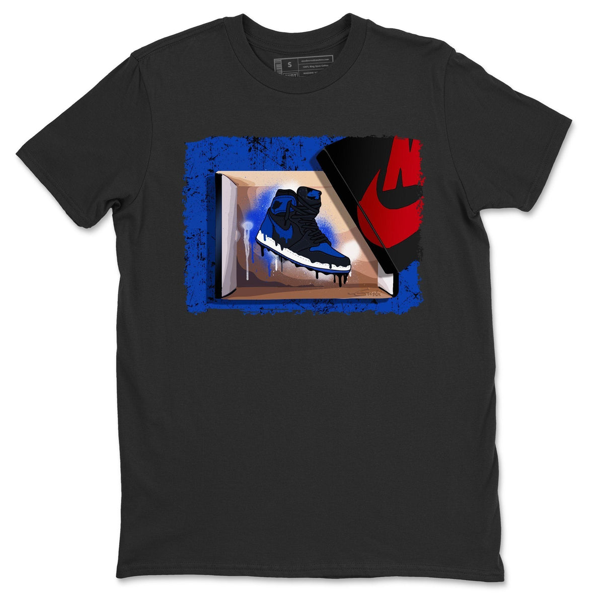 Jordan 1 Royal Black Shirt To Match Jordans New Kicks Sneaker Tees Jordan 1 Royal Black Drip Gear Zone Sneaker Matching Clothing Unisex Shirts