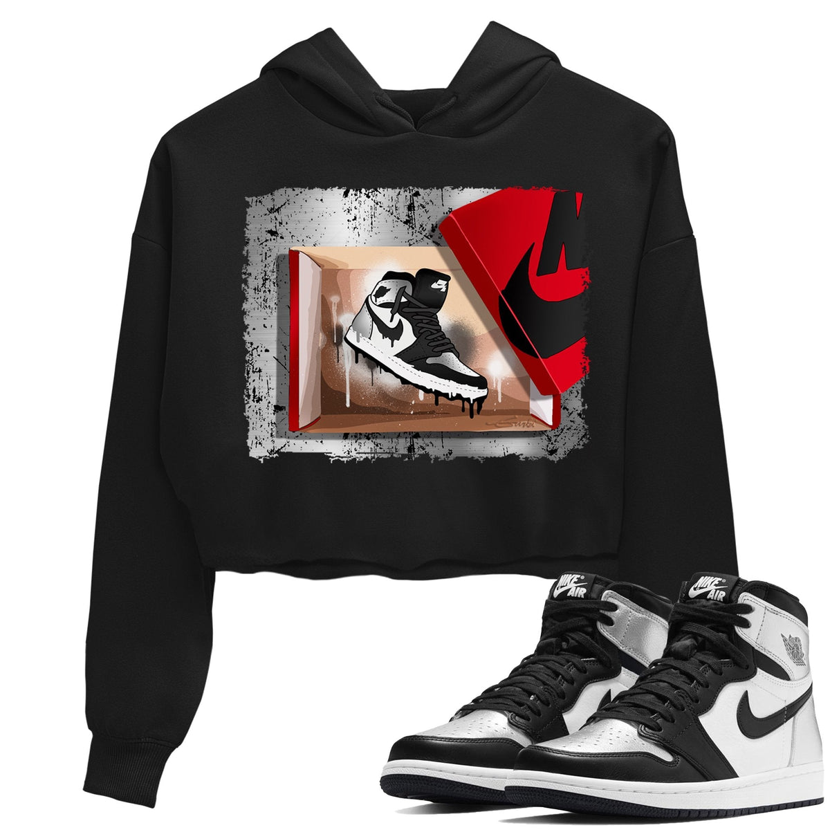 Jordan 1 Silver Toe Sneaker Matching T-Shirt New Kicks Sneaker Tees Jordan 1 Silver Toe Sneaker Release Tees Women's Shirts