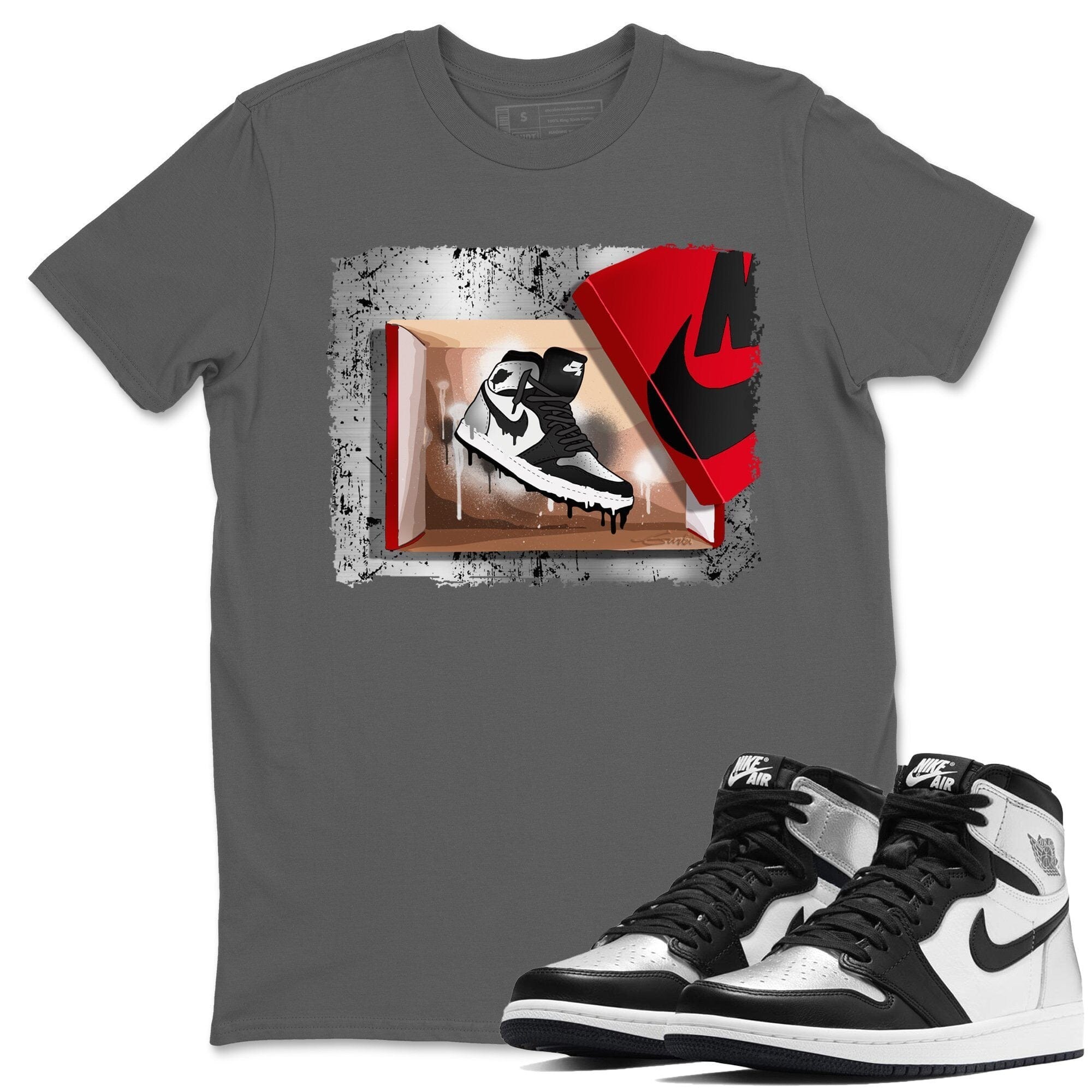 Jordan 1 Silver Toe Shirt To Match Jordans New Kicks Sneaker Tees Jordan 1 Silver Toe Drip Gear Zone Sneaker Matching Clothing Unisex Shirts