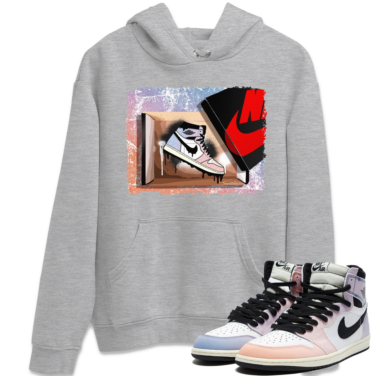 Air Jordan 1 Skyline Shirt To Match Jordans New Kicks Sneaker Tees Air Jordan 1 High OG Skyline Drip Gear Zone Sneaker Matching Clothing Unisex Shirts Heather Grey 1