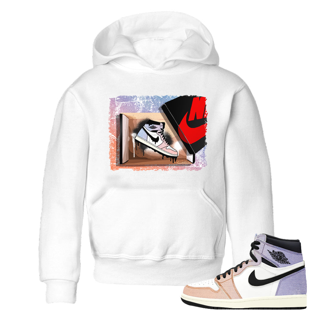 Air Jordan 1 Skyline Shirt To Match Jordans New Kicks Sneaker Tees Air Jordan 1 High OG Skyline Drip Gear Zone Sneaker Matching Clothing Kids Shirts White 1