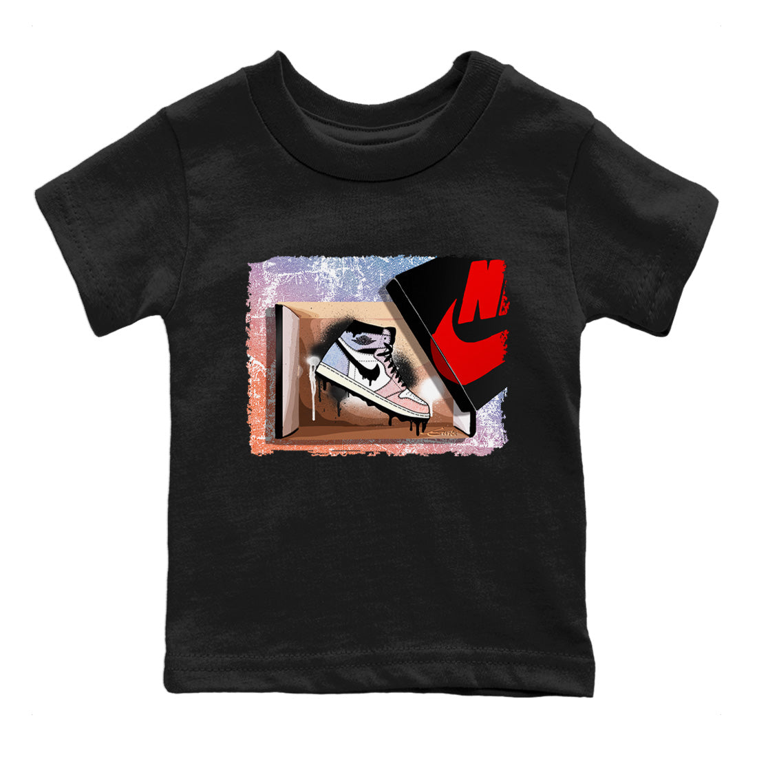 Air Jordan 1 Skyline Shirt To Match Jordans New Kicks Sneaker Tees Air Jordan 1 High OG Skyline Drip Gear Zone Sneaker Matching Clothing Kids Shirts Black 2