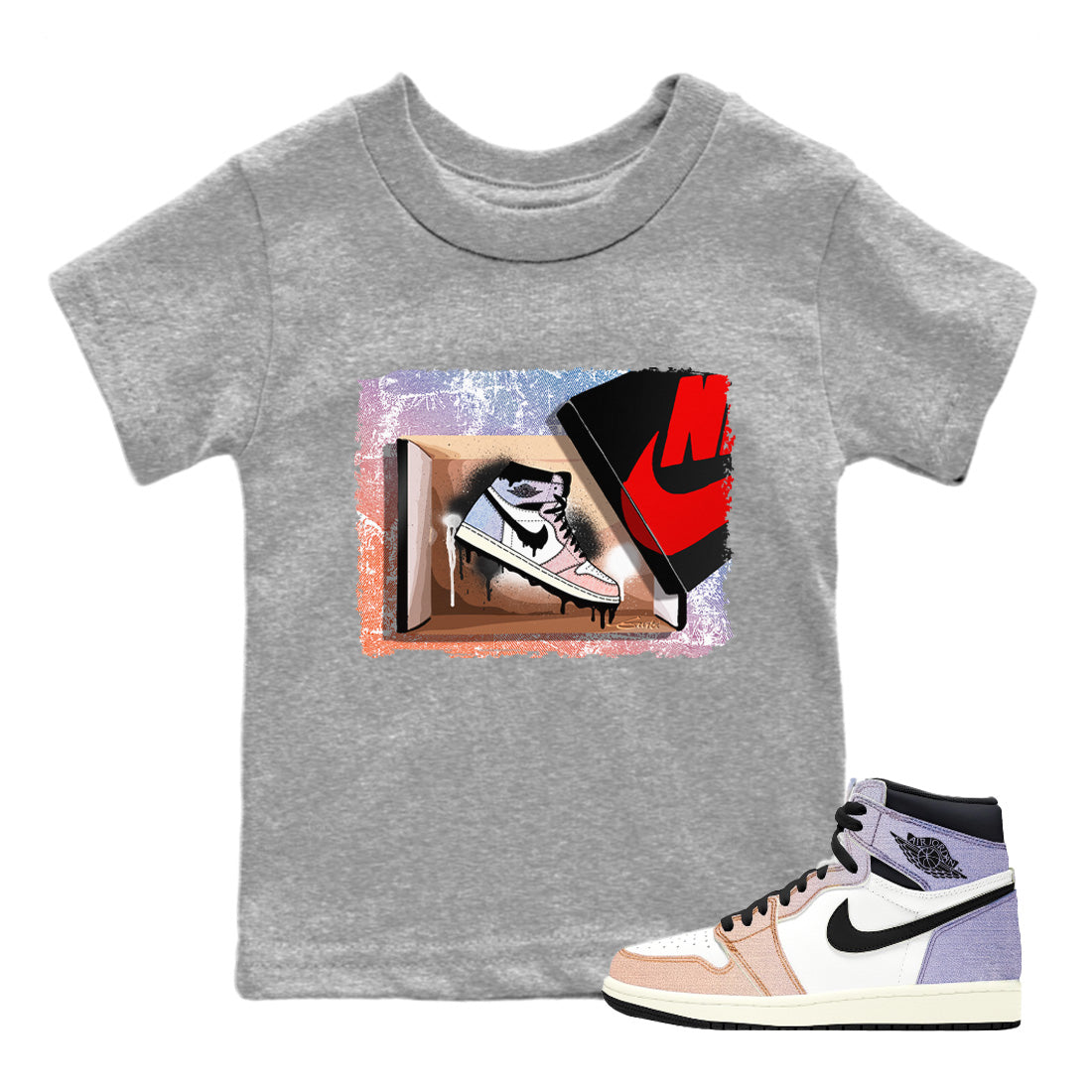 Air Jordan 1 Skyline New Kicks Baby and Kids Sneaker Tees Air Jordan 1 High OG Skyline Kids Sneaker Tees Size Chart