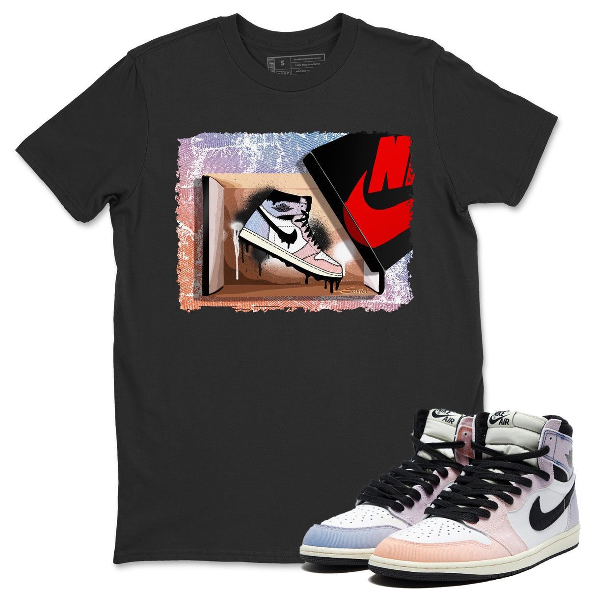 Air Jordan 1 Skyline Shirt To Match Jordans New Kicks Sneaker Tees Air Jordan 1 High OG Skyline Drip Gear Zone Sneaker Matching Clothing Unisex Shirts Black 1