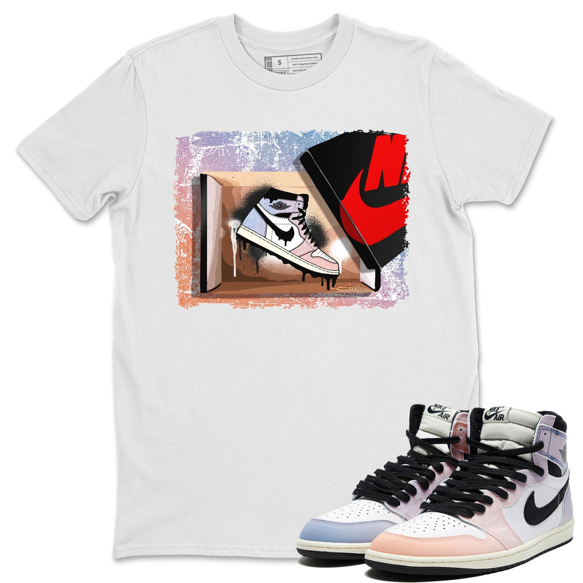 Air Jordan 1 Skyline Shirt To Match Jordans New Kicks Sneaker Tees Air Jordan 1 High OG Skyline Drip Gear Zone Sneaker Matching Clothing Unisex Shirts White 1