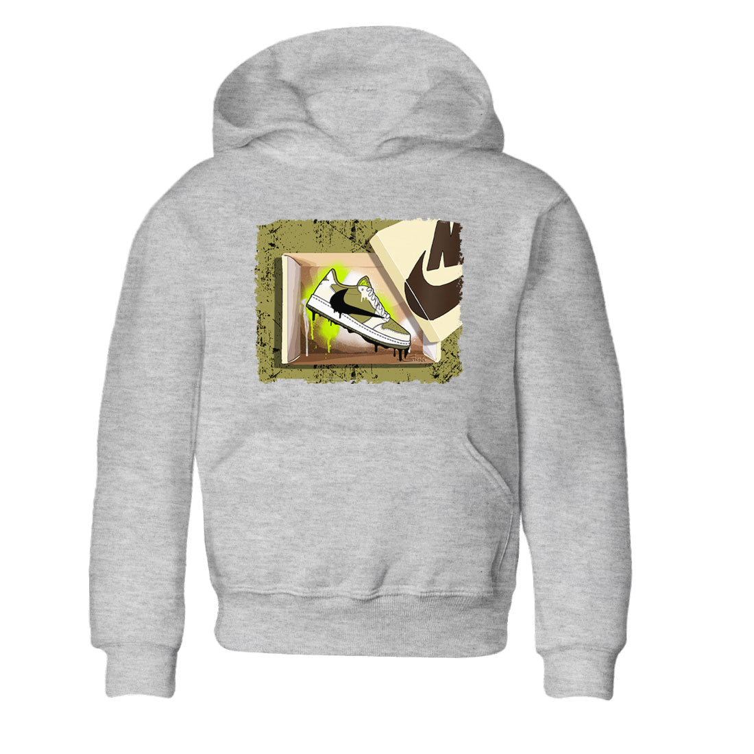 Air Jordan 1 X Travis Scott Golf Olive shirt to match jordans New Kicks Streetwear Sneaker Shirt Air Jordan 1 Travis Scott Golf Drip Gear Zone Sneaker Matching Clothing Baby Toddler Heather Grey 2 T-Shirt