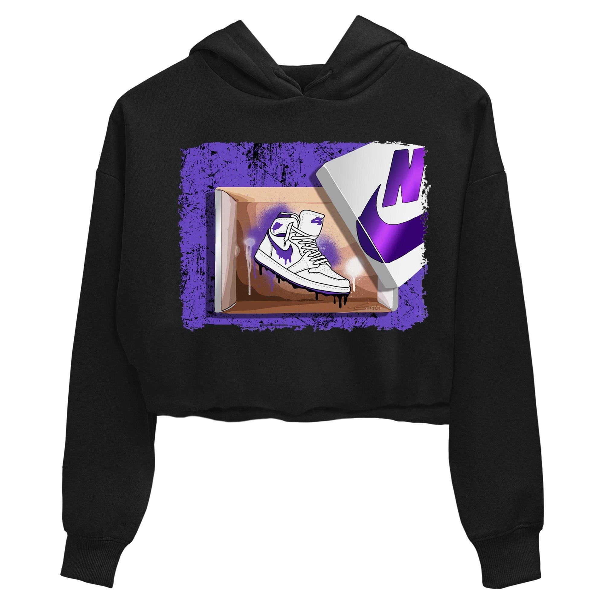 Jordan 1 WMNS Court Purple Sneaker Matching T-Shirt New Kicks Sneaker Tees Jordan 1 WMNS Court Purple Sneaker Release Tees Women's Shirts