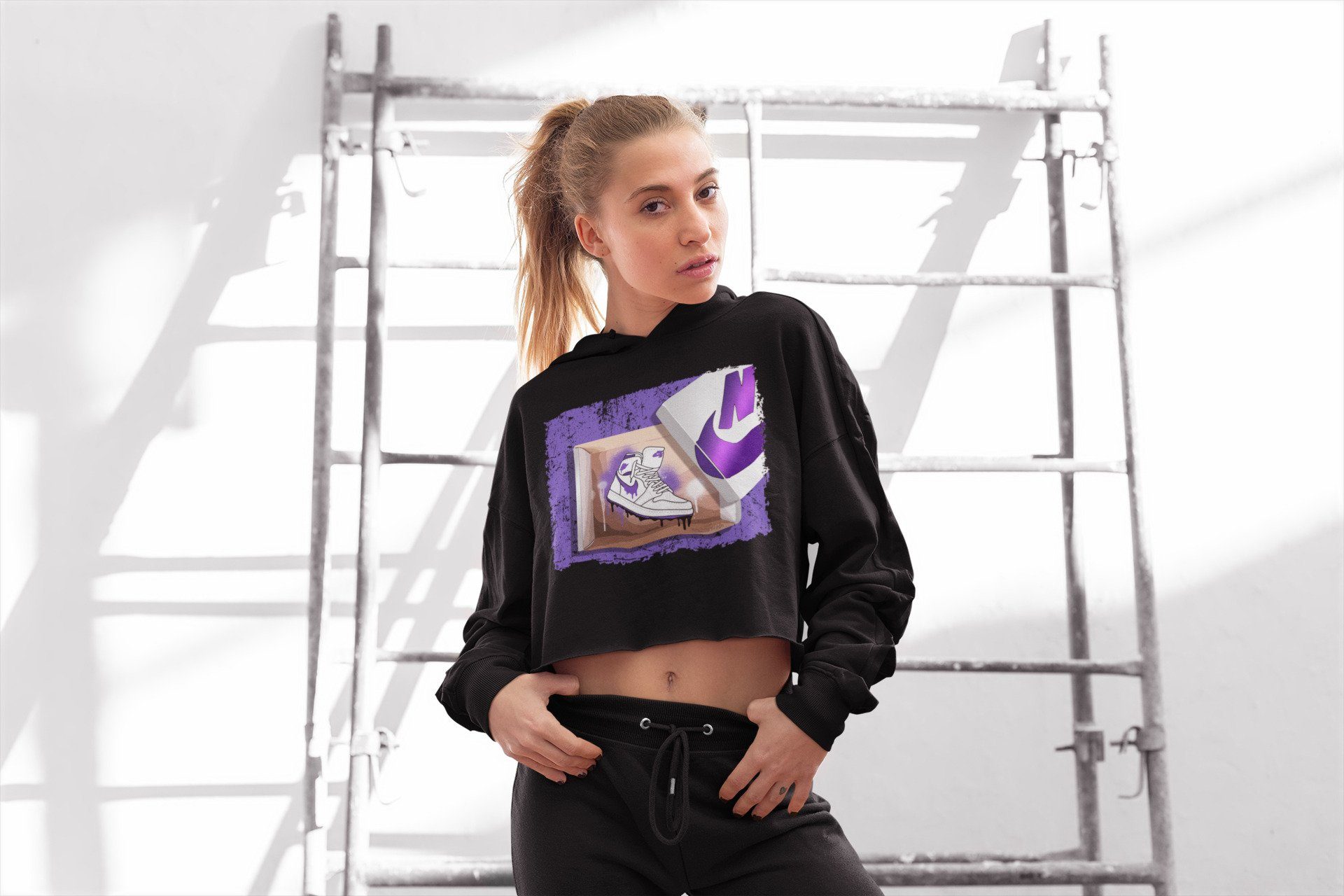 Jordan 1 WMNS Court Purple Sneaker Matching T-Shirt New Kicks Sneaker Tees Jordan 1 WMNS Court Purple Sneaker Release Tees Women's Shirts