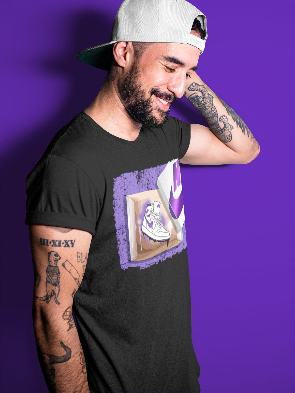 Jordan 1 WMNS Court Purple Shirt To Match Jordans New Kicks Sneaker Tees Jordan 1 WMNS Court Purple Drip Gear Zone Sneaker Matching Clothing Unisex Shirts