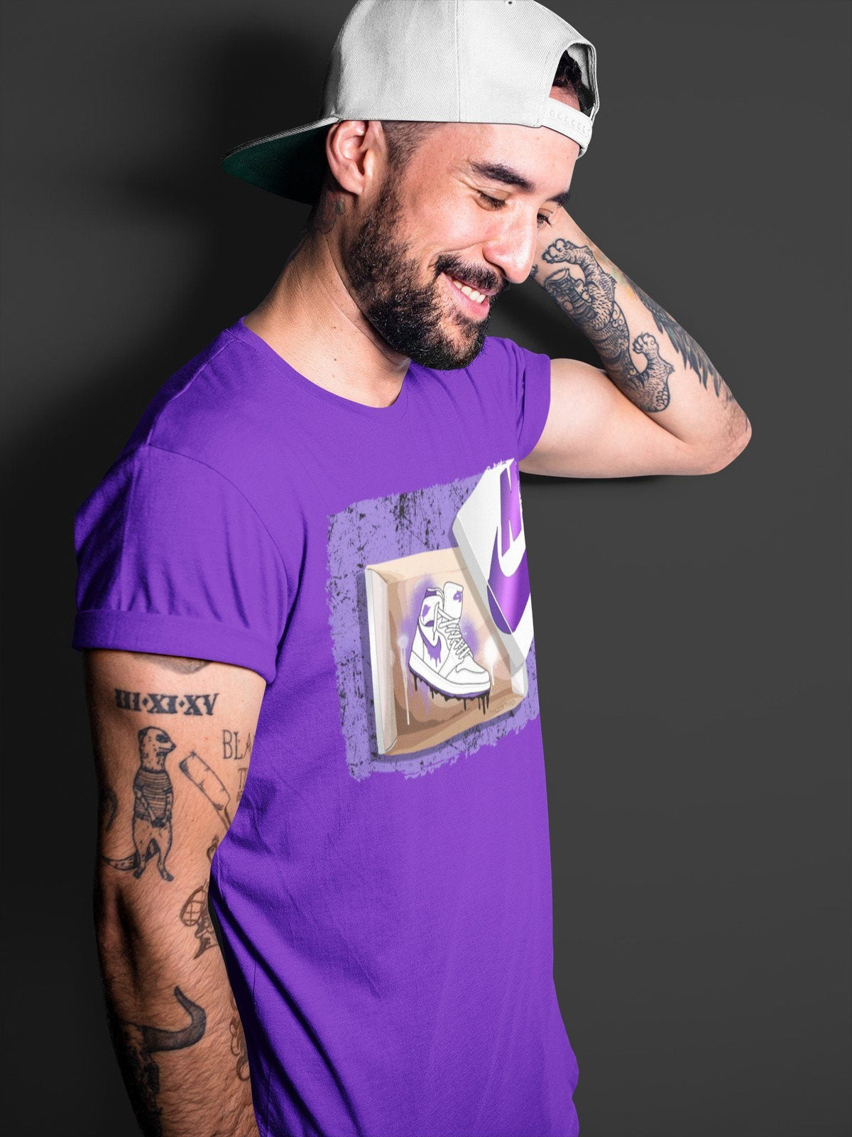 Jordan 1 WMNS Court Purple Shirt To Match Jordans New Kicks Sneaker Tees Jordan 1 WMNS Court Purple Drip Gear Zone Sneaker Matching Clothing Unisex Shirts