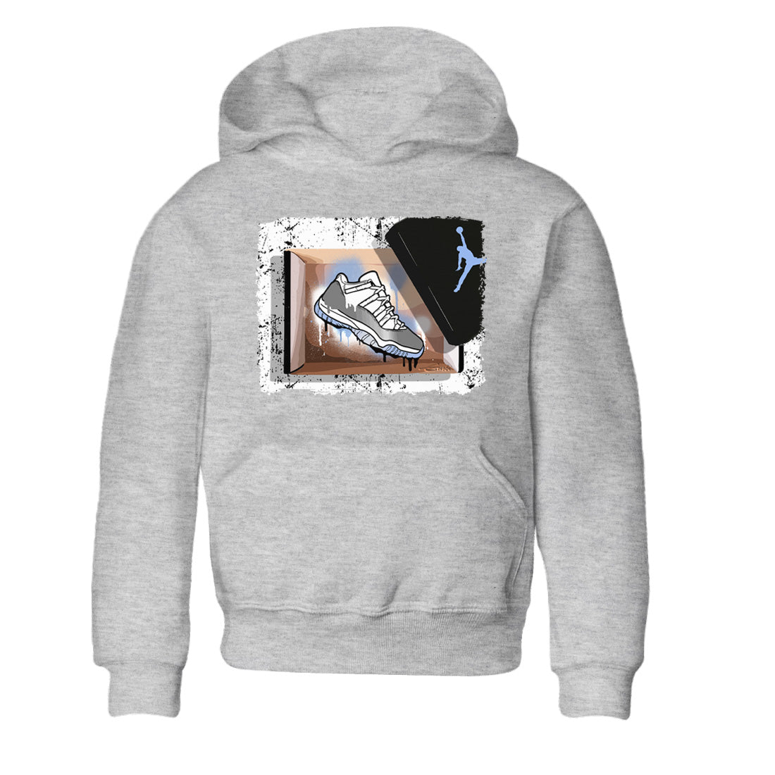 Air Jordan 11 White Cement Sneaker Match Tees New Kicks Streetwear Sneaker Shirt Jordan 11 Retro White Cement Sneaker Release Tees Kids Shirts Heather Grey 2