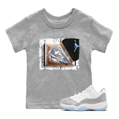 Air Jordan 11 White Cement Sneaker Match Tees New Kicks Streetwear Sneaker Shirt Jordan 11 Retro White Cement Sneaker Release Tees Kids Shirts Heather Grey 1