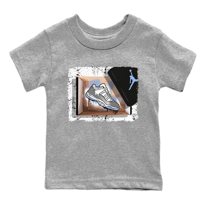 Air Jordan 11 White Cement Sneaker Match Tees New Kicks Streetwear Sneaker Shirt Jordan 11 Retro White Cement Sneaker Release Tees Kids Shirts Heather Grey 2