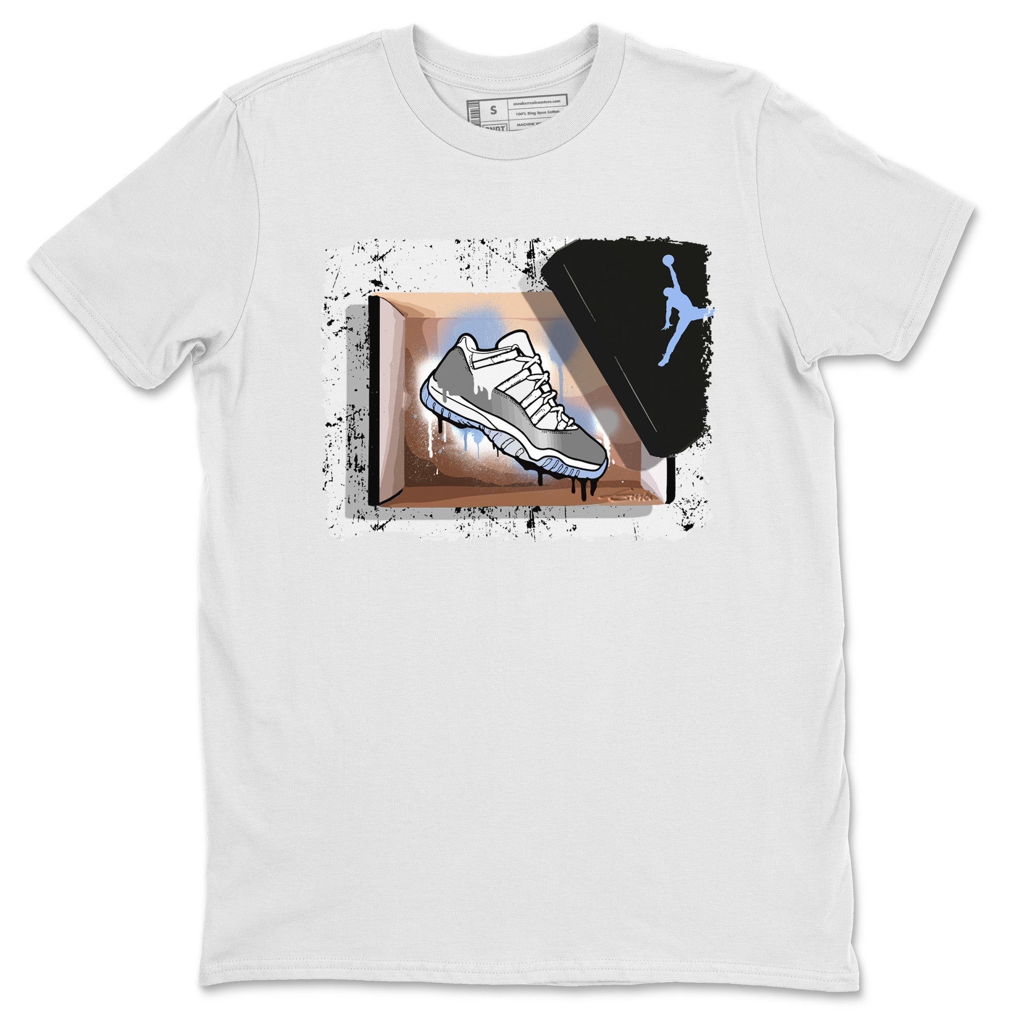 Air Jordan 11 White Cement Sneaker Match Tees New Kicks Streetwear Sneaker Shirt Jordan 11 Retro White Cement Sneaker Release Tees Unisex Shirts White 2