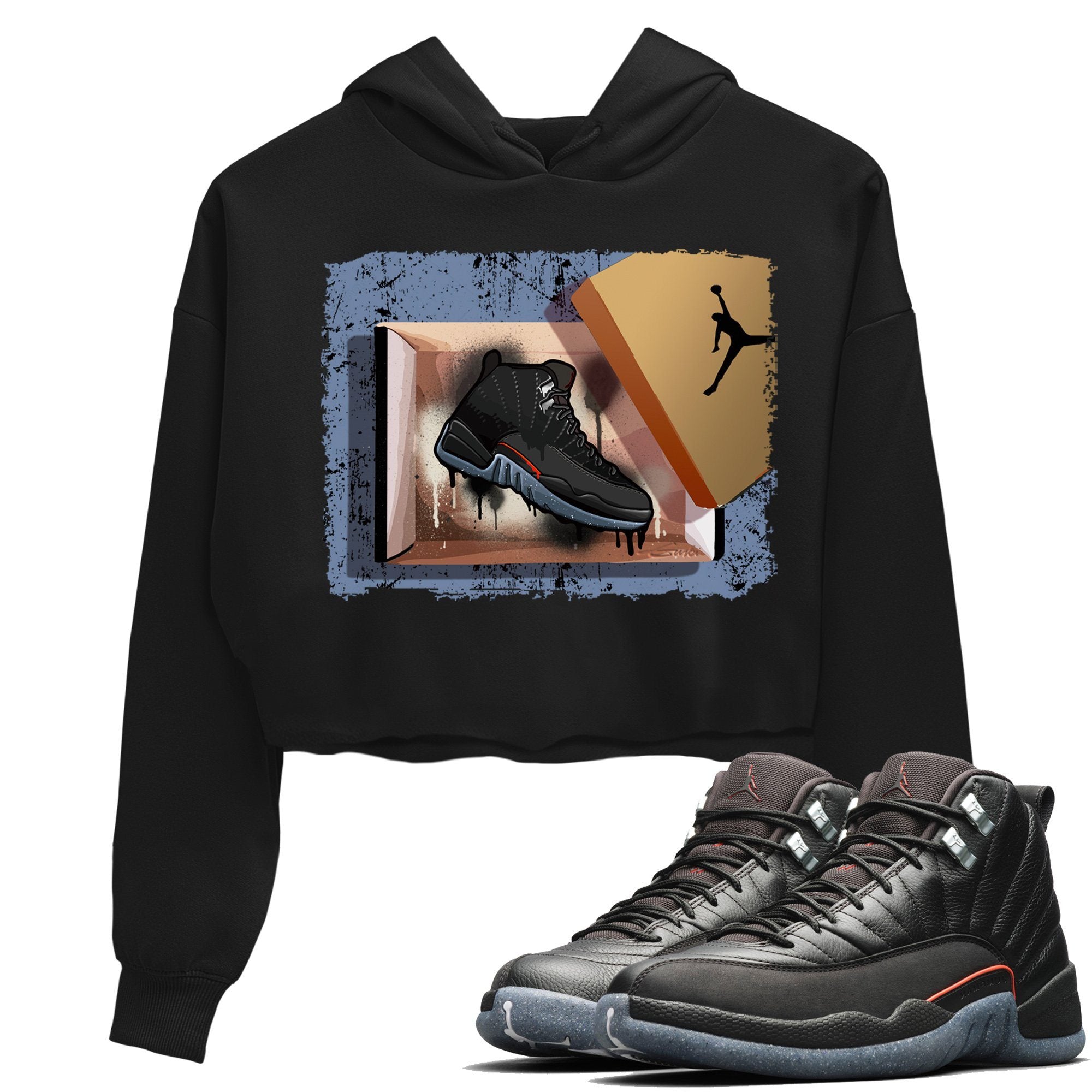 Jordan 12 Grind Sneaker Matching T-Shirt New Kicks Sneaker Tees Jordan 12 Grind Sneaker Release Tees Women's Shirts