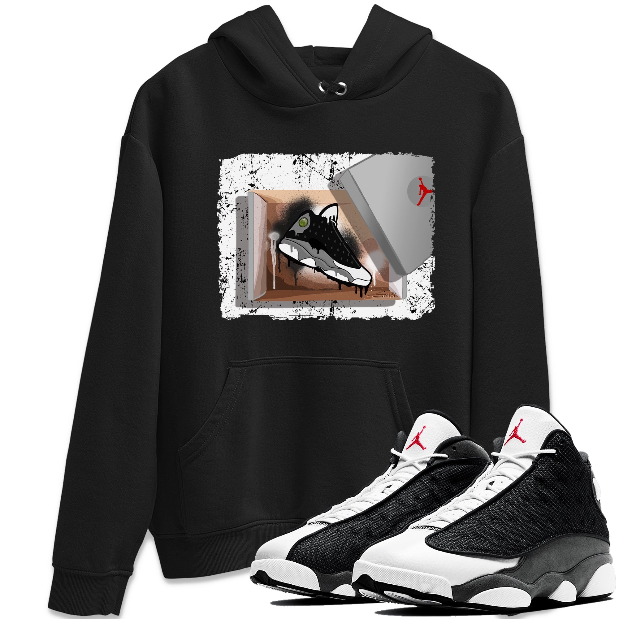 Air Jordan 13 Black Flint Sneaker Match Tees New Kicks Streetwear Sneaker Shirt Air Jordan 13 Retro Black Flint Tee Unisex Shirts Black 1