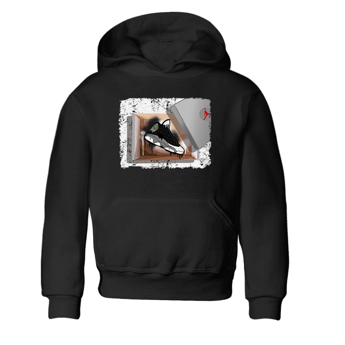 Air Jordan 13 Black Flint Sneaker Match Tees New Kicks Streetwear Sneaker Shirt Air Jordan 13 Retro Black Flint Tee Kids Shirts Black 2