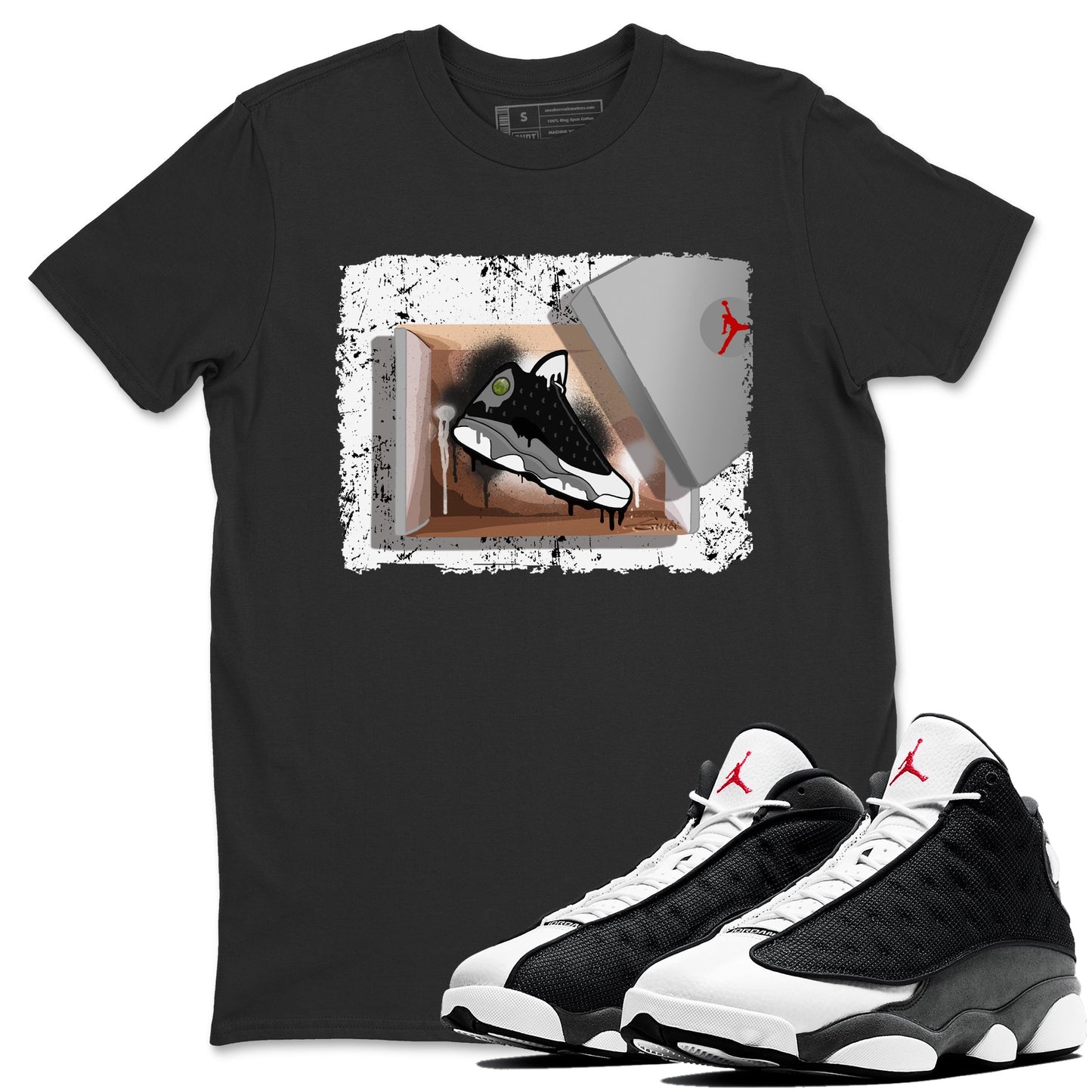 Air Jordan 13 Black Flint Sneaker Match Tees New Kicks Streetwear Sneaker Shirt Air Jordan 13 Retro Black Flint Tee Unisex Shirts Black 1