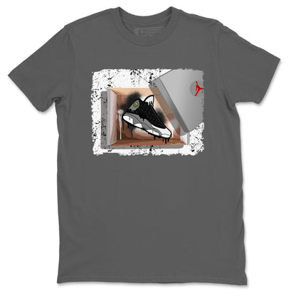 Air Jordan 13 Black Flint Sneaker Match Tees New Kicks Streetwear Sneaker Shirt Air Jordan 13 Retro Black Flint Tee Unisex Shirts Cool Grey 2