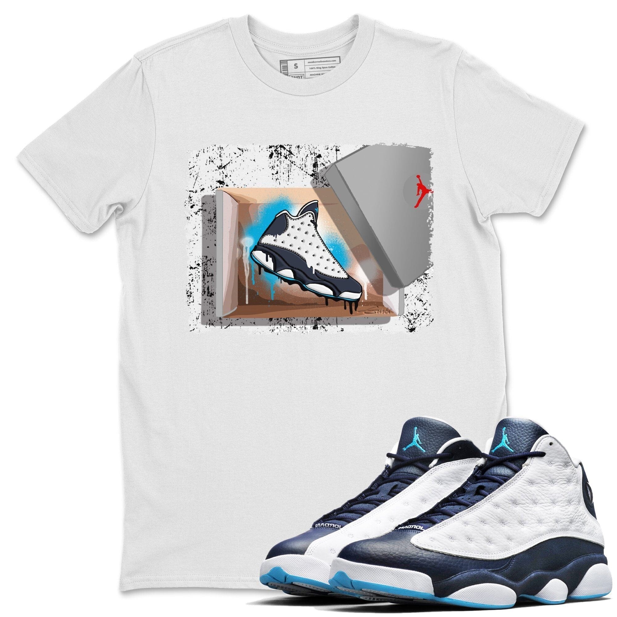 Jordan 13 Obsidian Shirt To Match Jordans New Kicks Sneaker Tees Jordan 13 Obsidian Drip Gear Zone Sneaker Matching Clothing Unisex Shirts