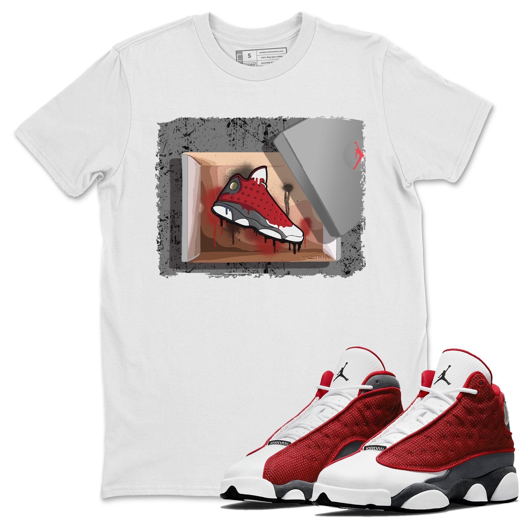 Jordan 13 Red Flint Shirt To Match Jordans New Kicks Sneaker Tees Jordan 13 Red Flint Drip Gear Zone Sneaker Matching Clothing Unisex Shirts