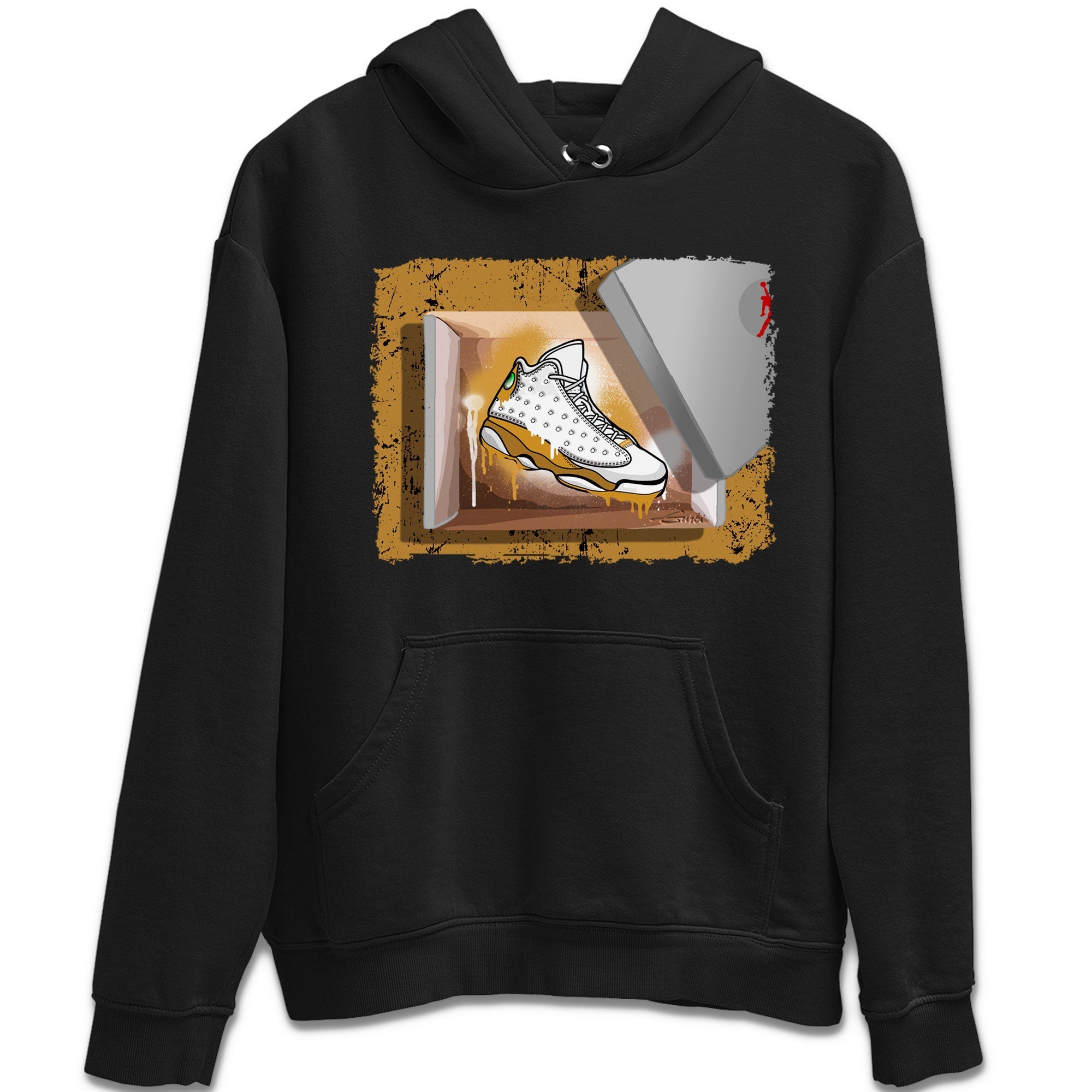 Air Jordan 13 Retro Wheat shirt to match jordans New Kicks Streetwear Sneaker Shirt Air Jordan 13 Wheat Drip Gear Zone Sneaker Matching Clothing Unisex Black 2 T-Shirt