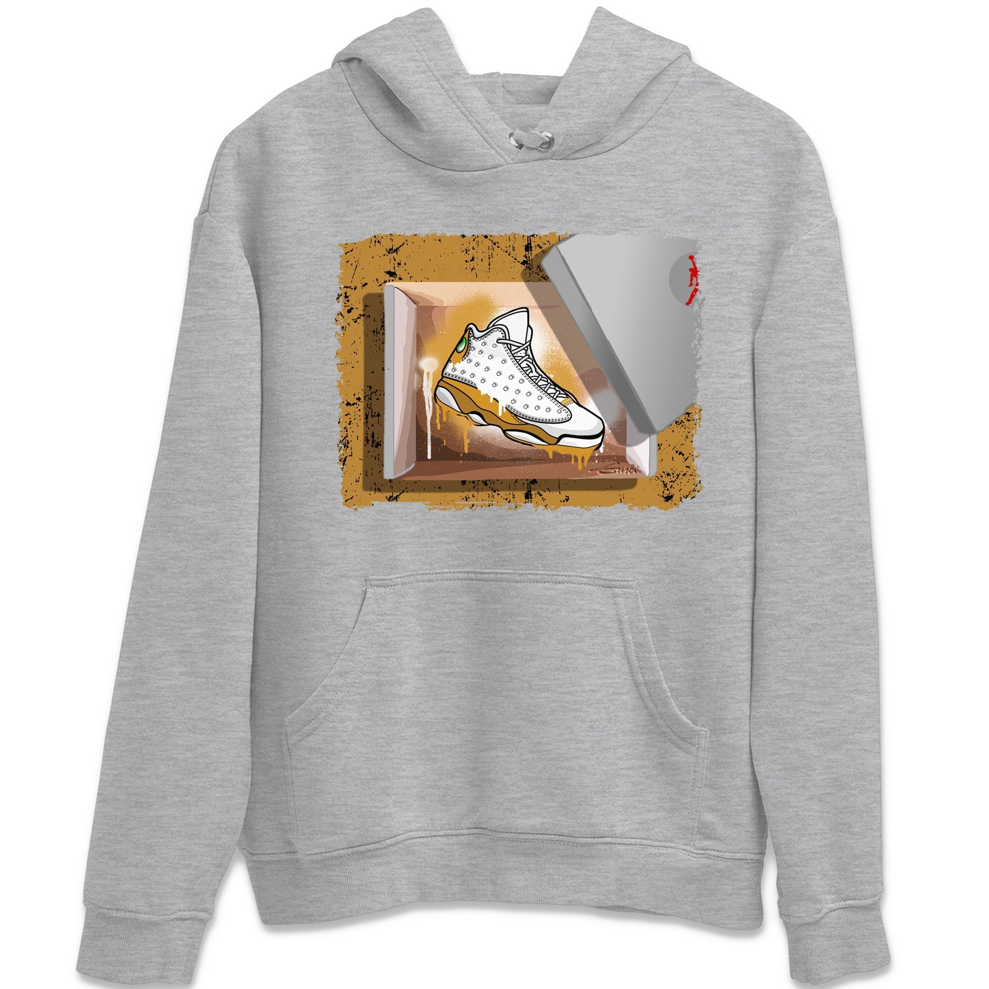 Air Jordan 13 Retro Wheat shirt to match jordans New Kicks Streetwear Sneaker Shirt Air Jordan 13 Wheat Drip Gear Zone Sneaker Matching Clothing Unisex Heather Grey 2 T-Shirt