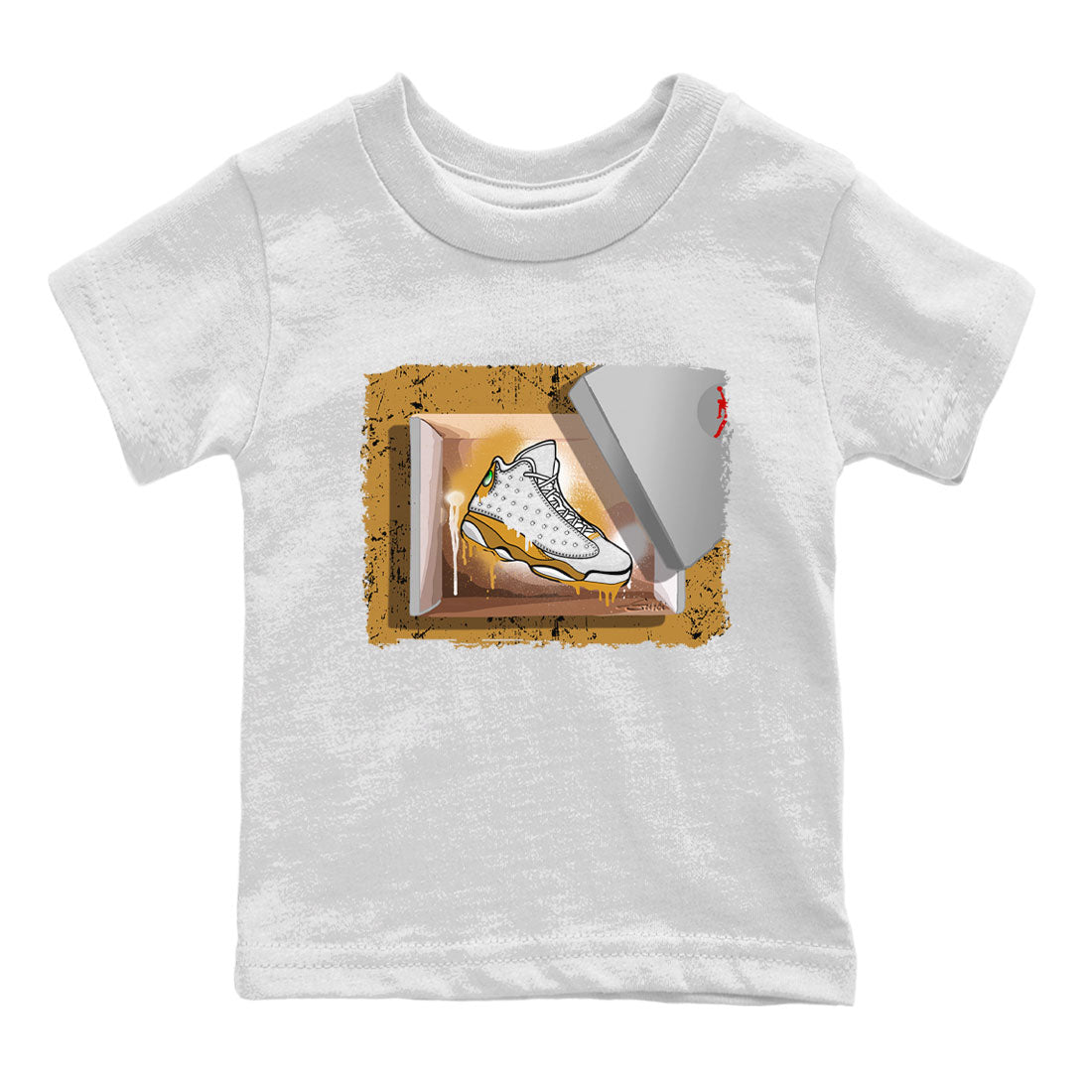 Air Jordan 13 Retro Wheat shirt to match jordans New Kicks Streetwear Sneaker Shirt Air Jordan 13 Wheat Drip Gear Zone Sneaker Matching Clothing Baby Toddler White 2 T-Shirt