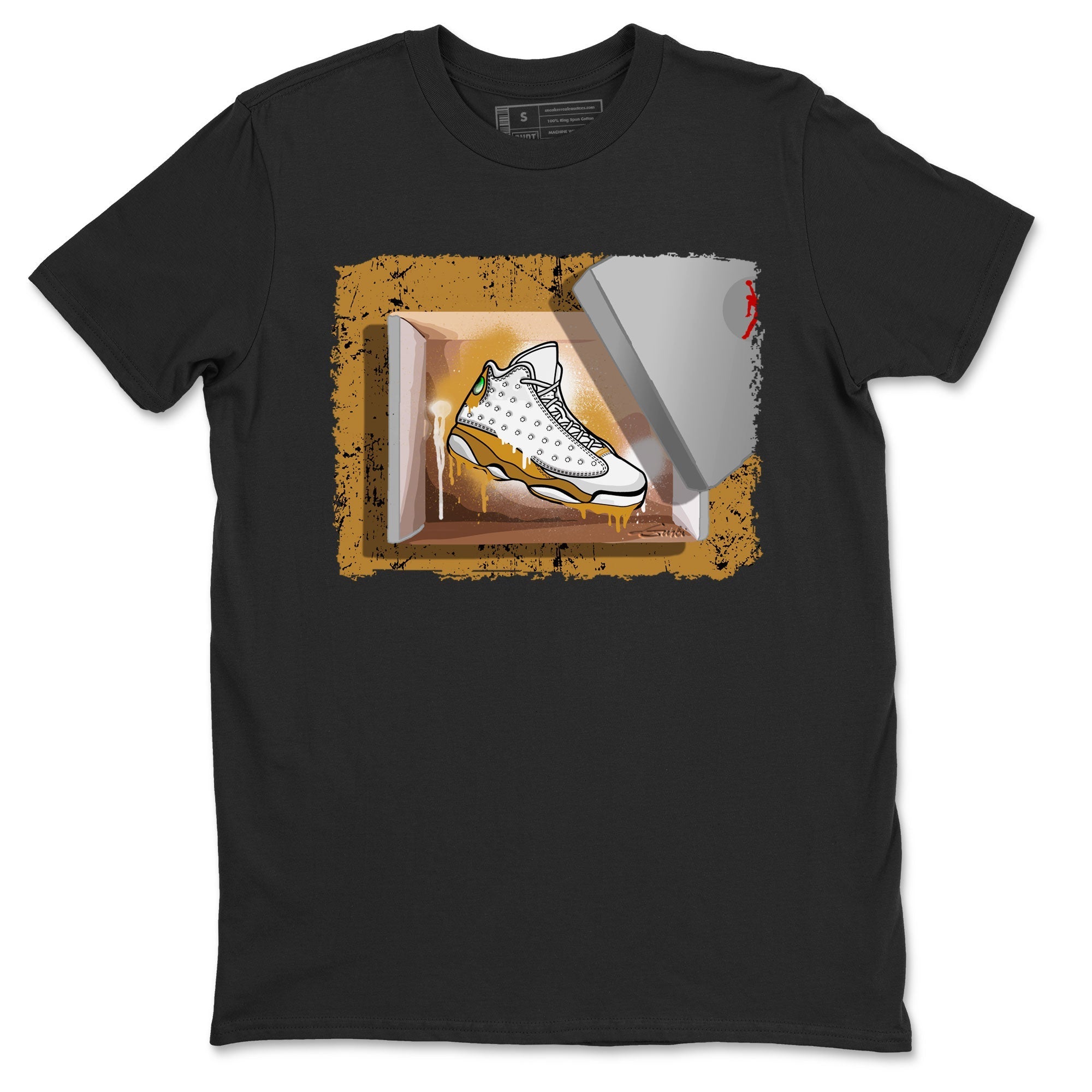 Air Jordan 13 Retro Wheat shirt to match jordans New Kicks Streetwear Sneaker Shirt Air Jordan 13 Wheat Drip Gear Zone Sneaker Matching Clothing Unisex Black 2 T-Shirt